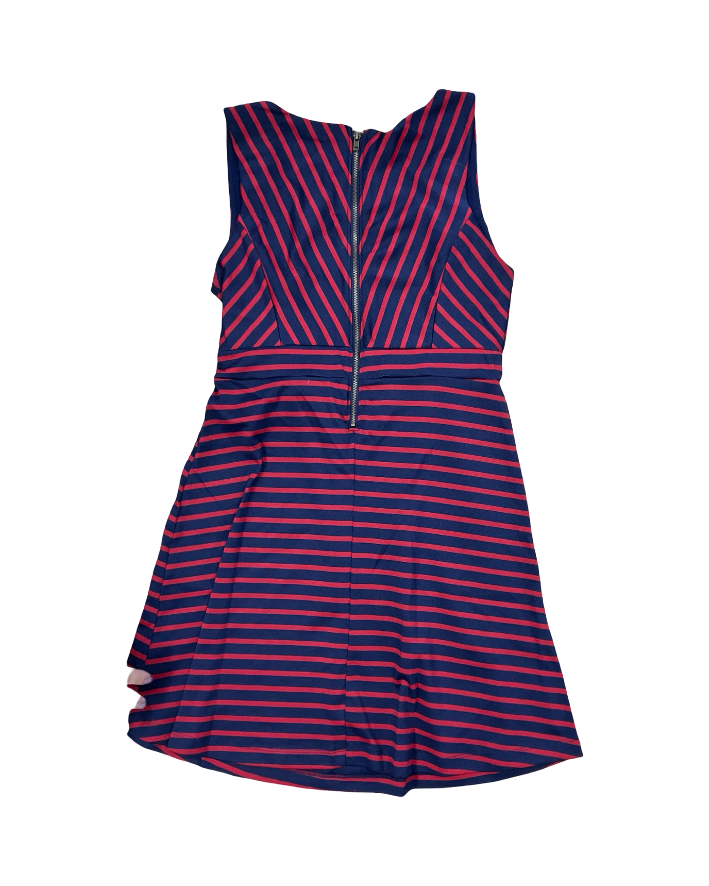 Dress Casual Midi By Monteau In Blue & Red, Size:M