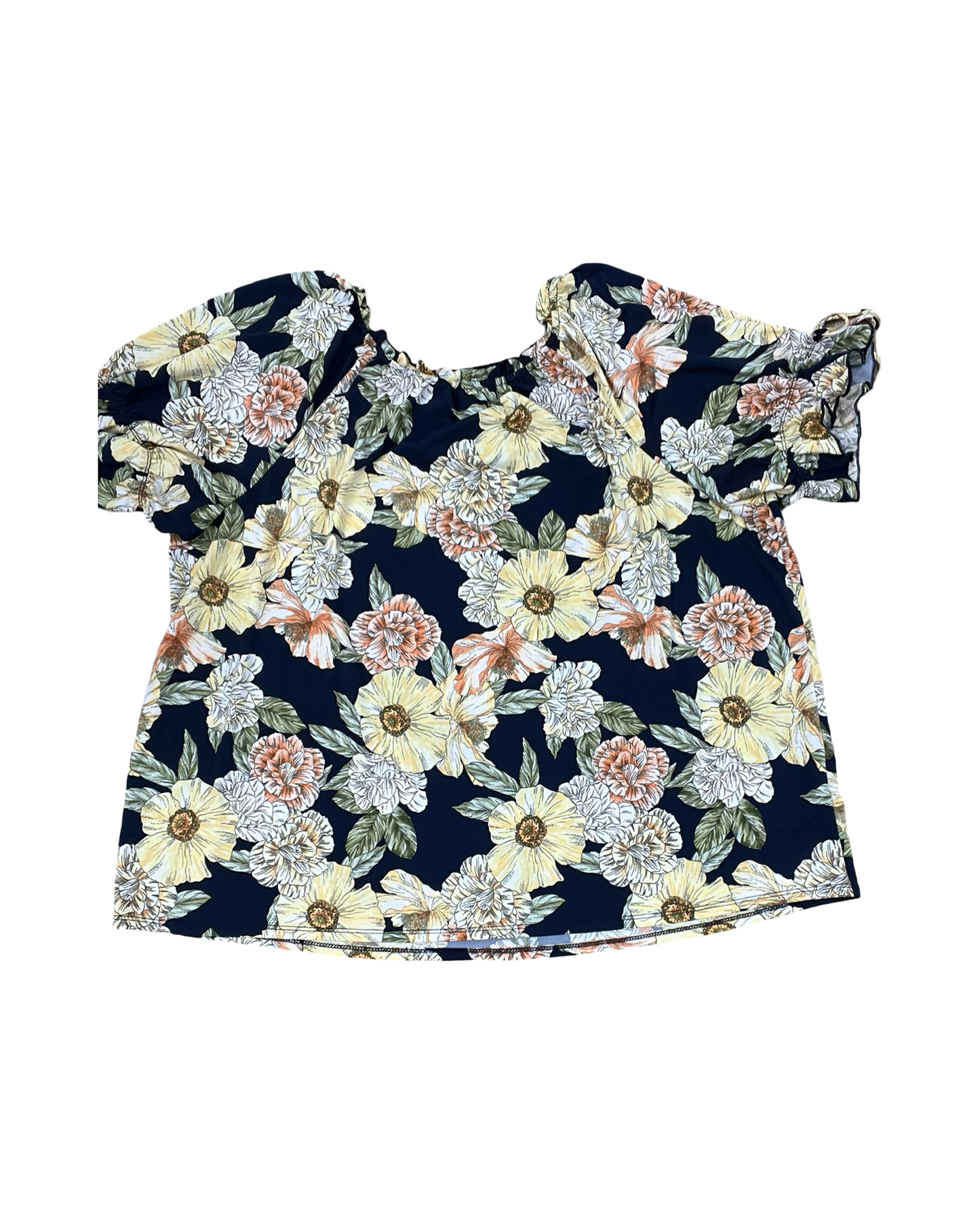 Top Ss By Clothes Mentor In Navy, Size:2X