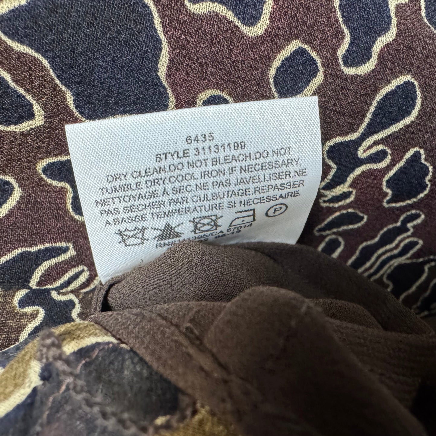 Silk Blouse Designer By Tory Burch In Black & Brown, Size: 10