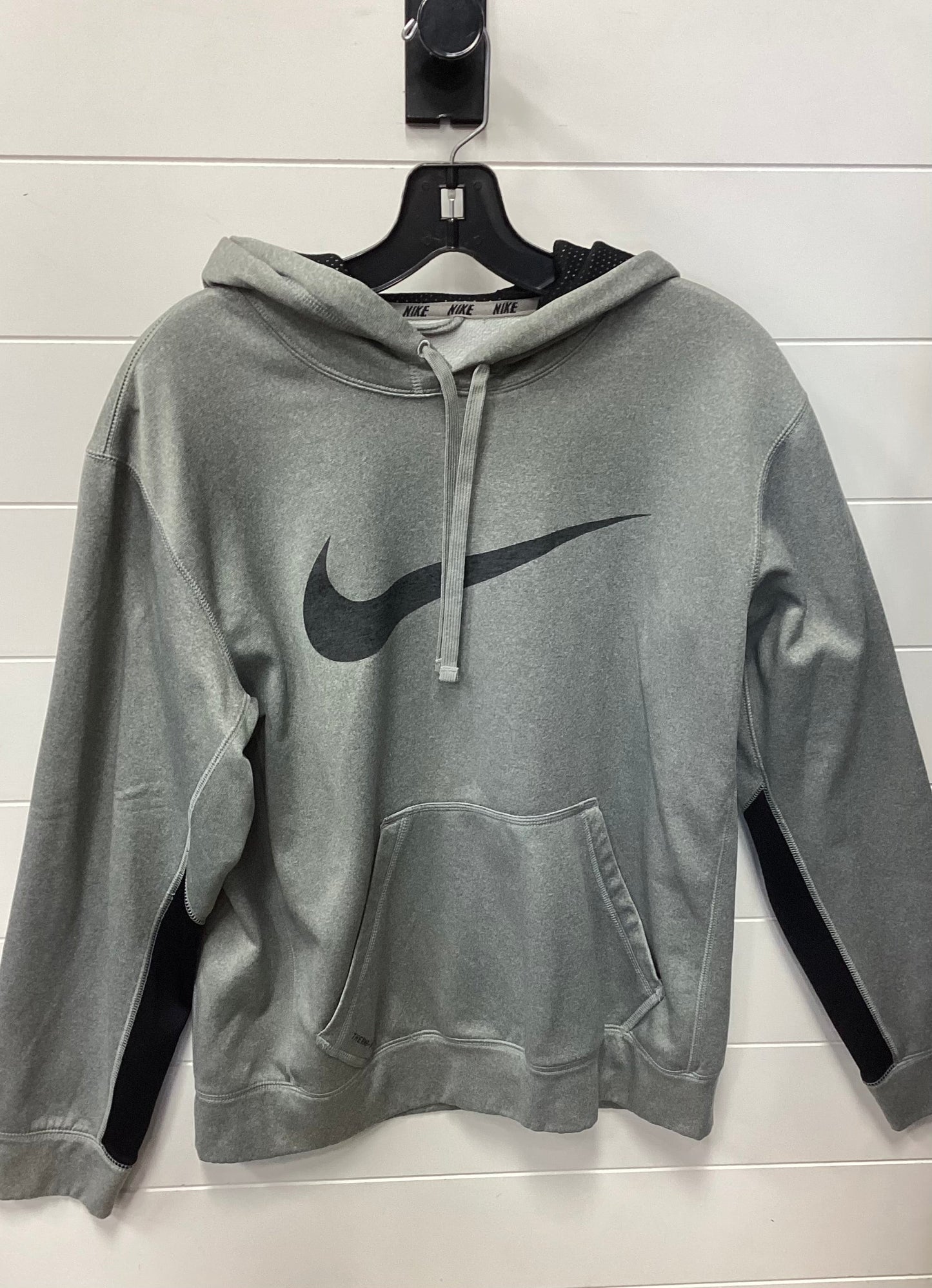 Athletic Sweatshirt Hoodie By Nike Apparel In Grey, Size:S