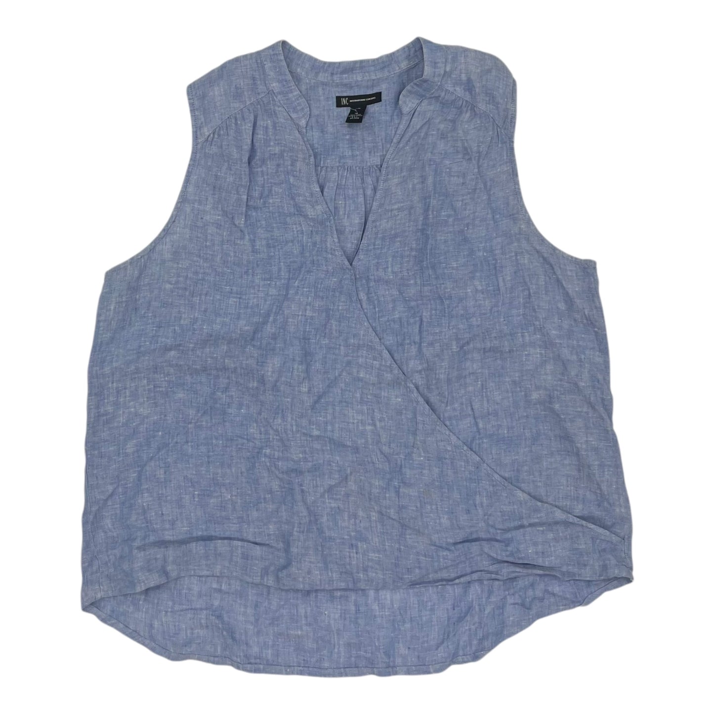 Top Sleeveless By Inc In Blue Denim, Size:1X