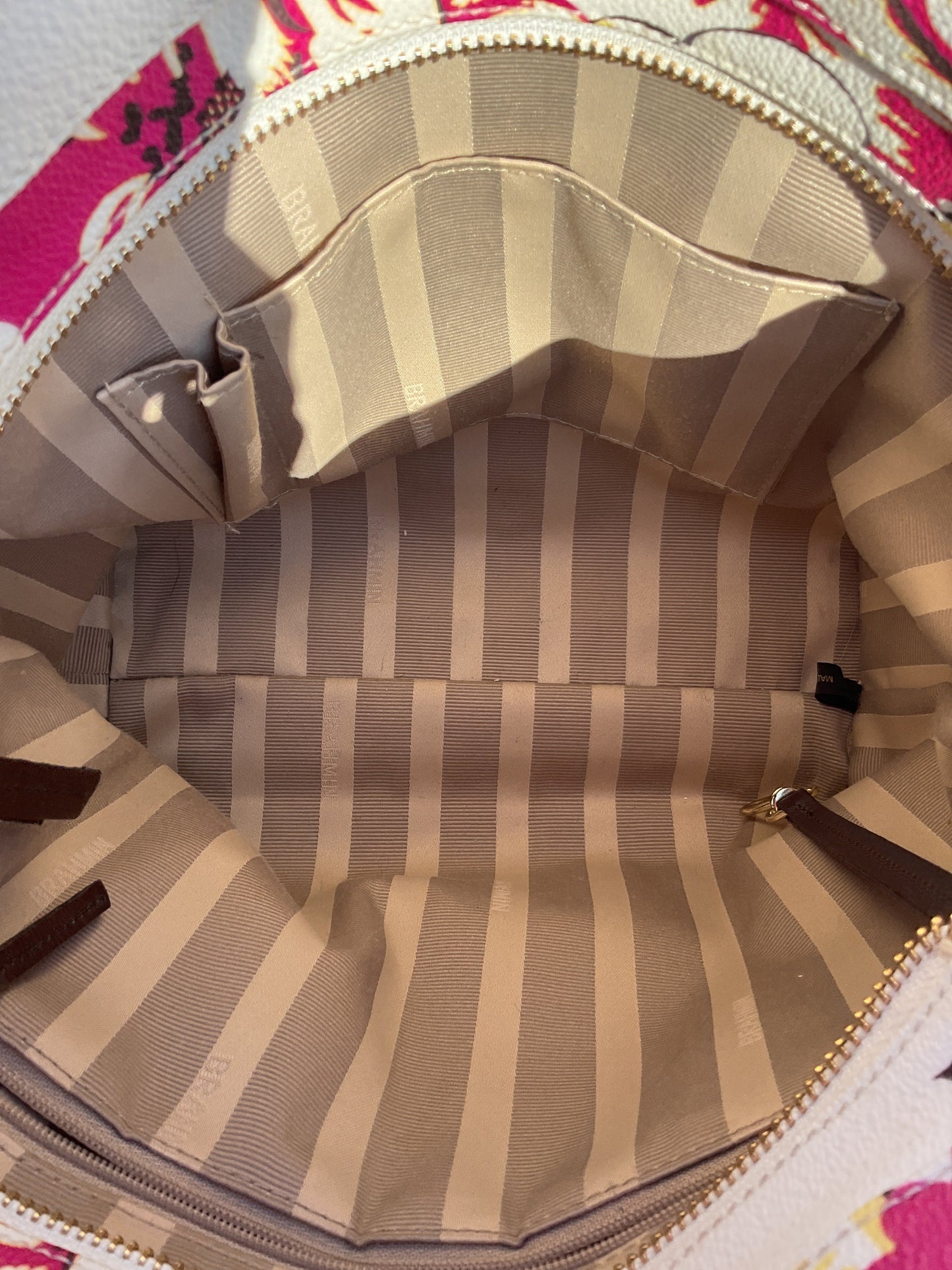 Handbag Designer By Brahmin In Floral Print, Size:Medium