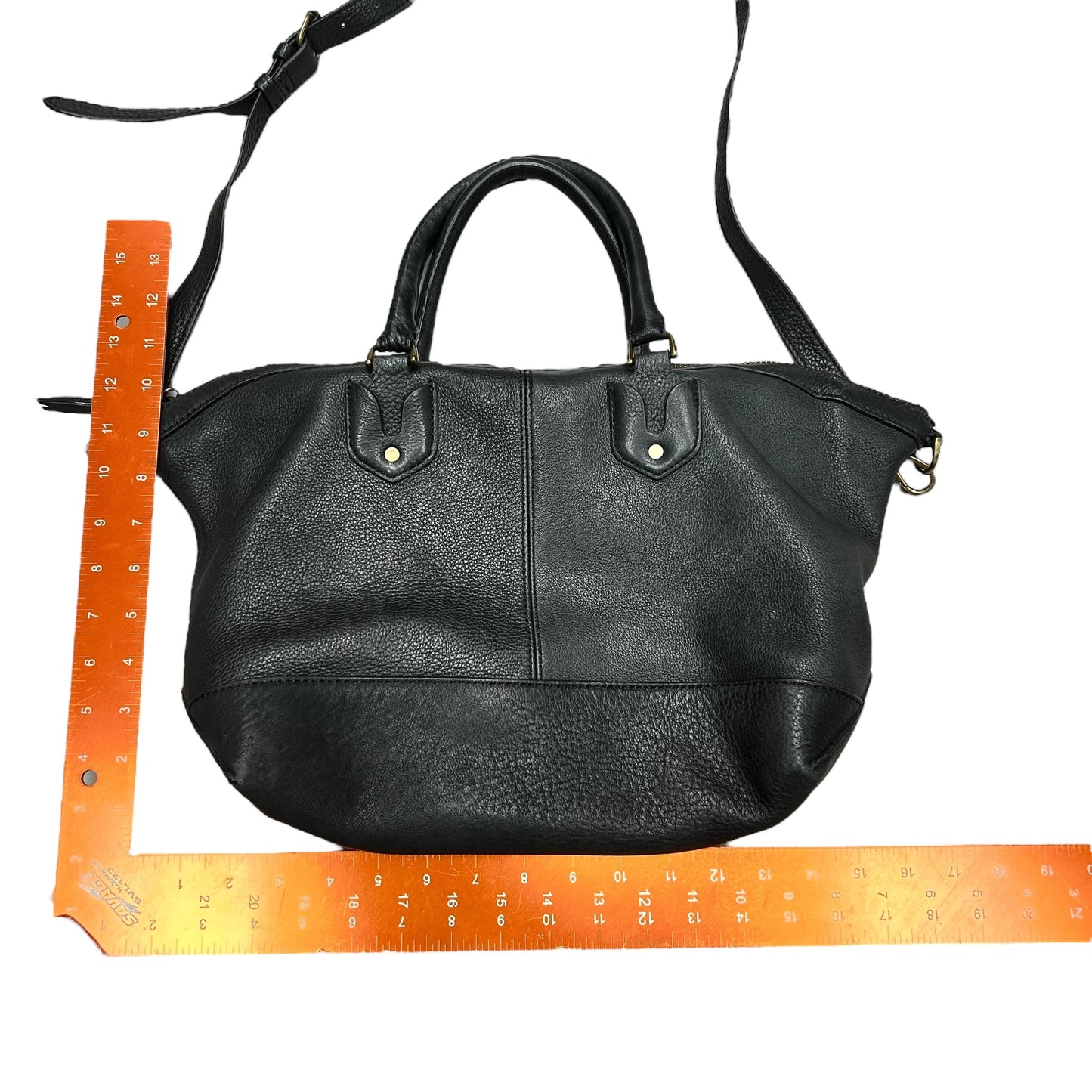 Handbag Leather By Madewell, Size: Large