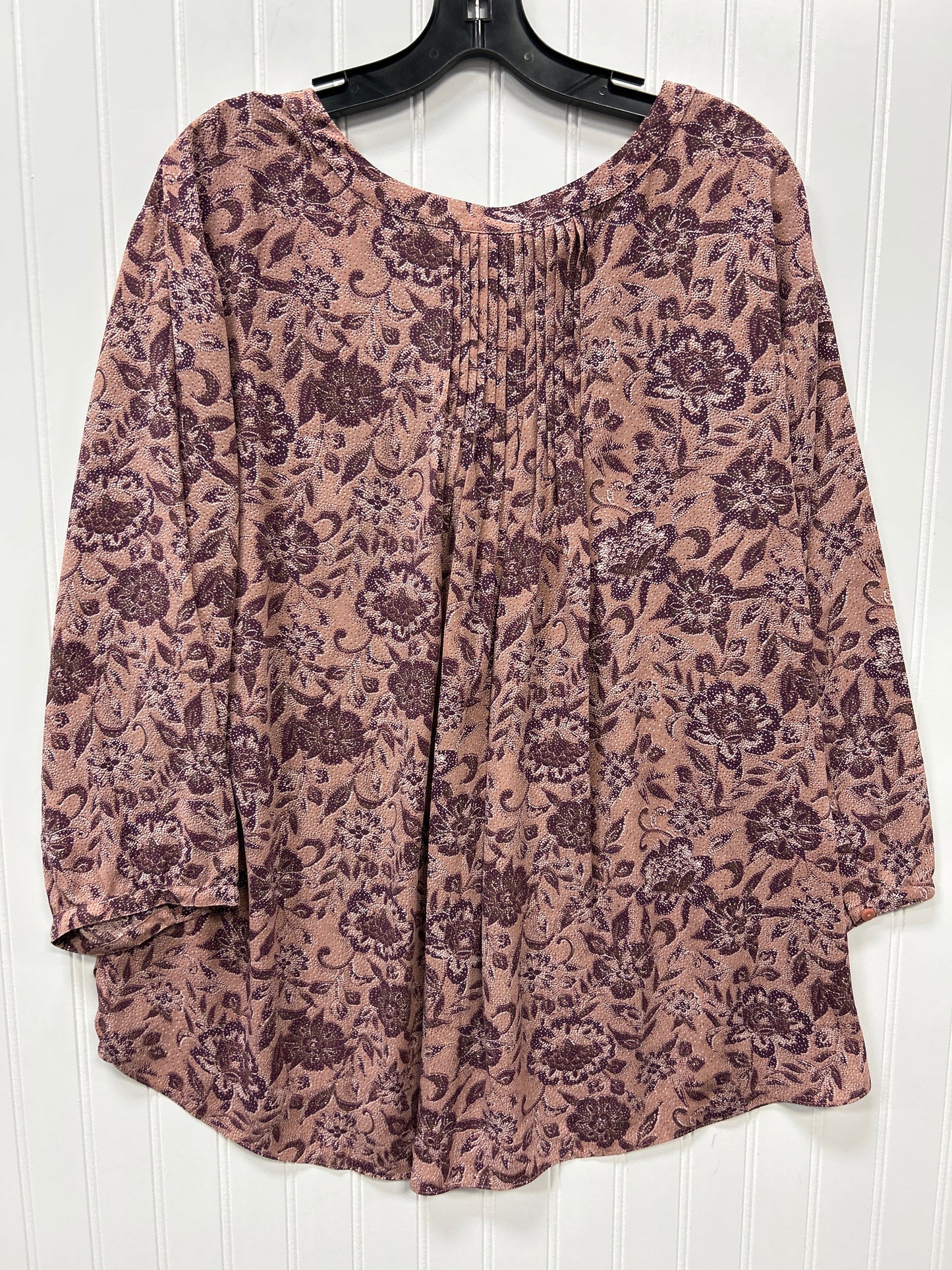 Top Ls By Not Your Daughters Jeans In Pink & Purple, Size:2X