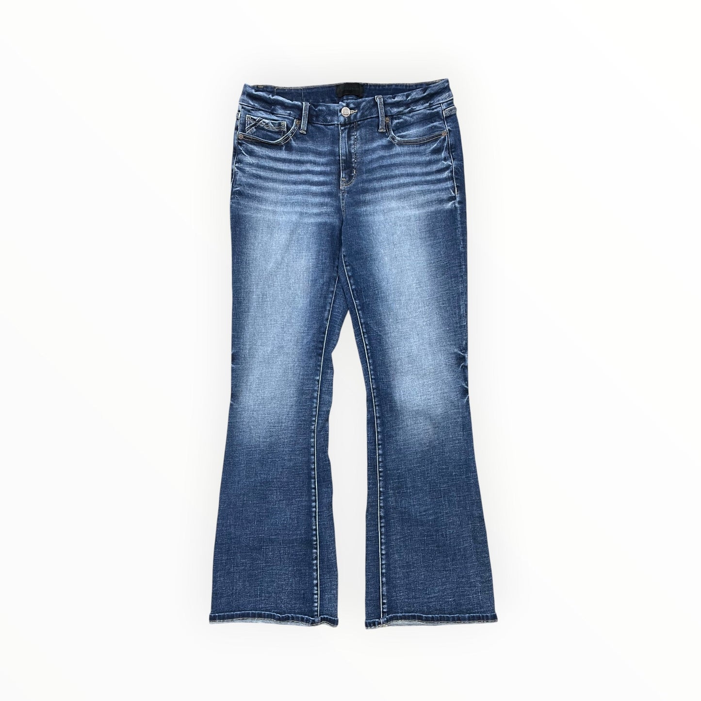 Jeans Flared By Kendall + Kylie In Blue Denim, Size:12