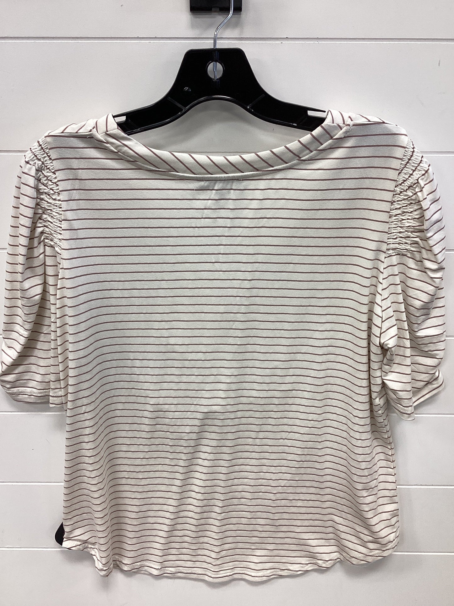 Top Ss By Modern Works In Cream & Tan, Size:L