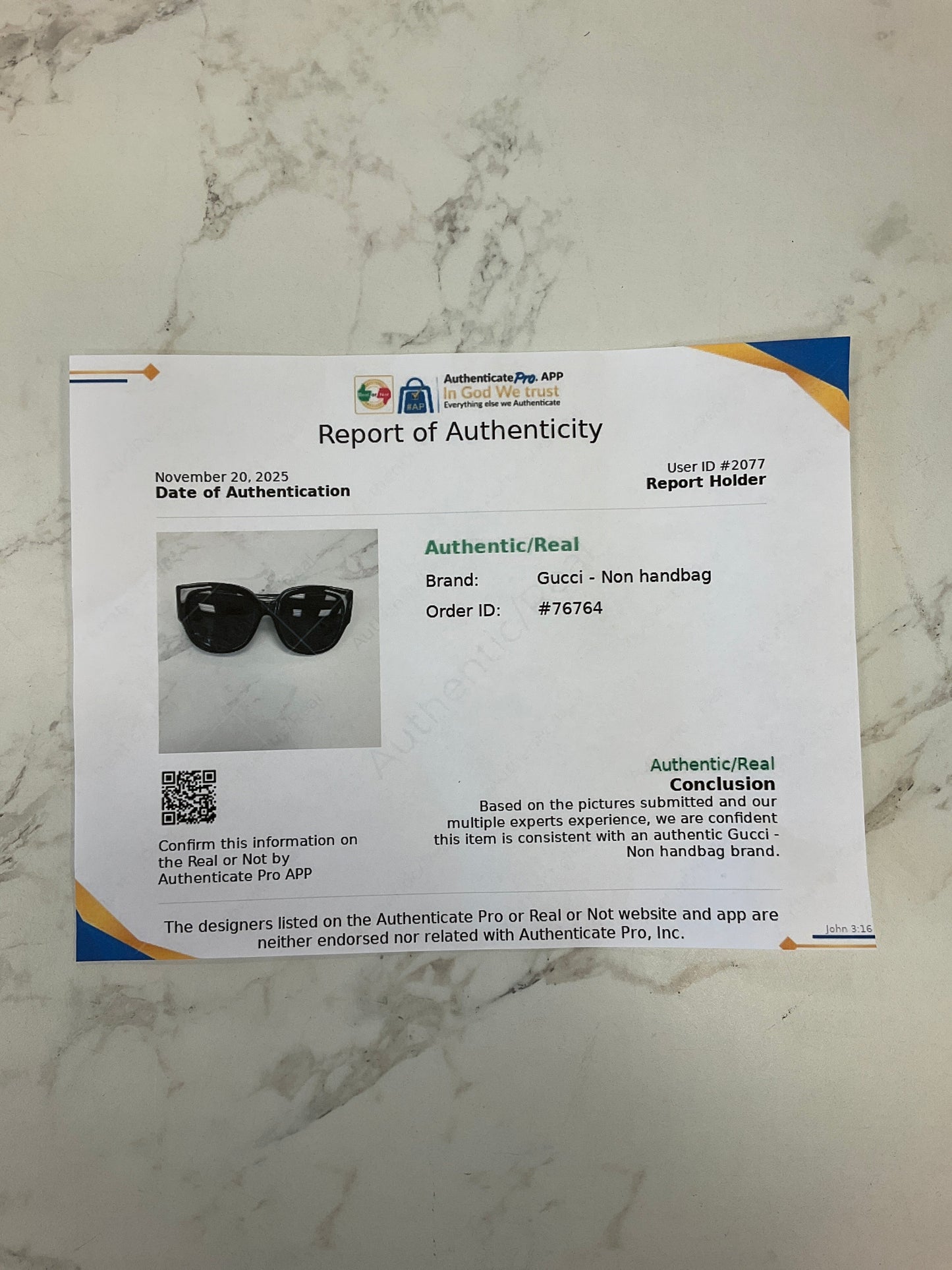 Sunglasses Luxury Designer By Gucci