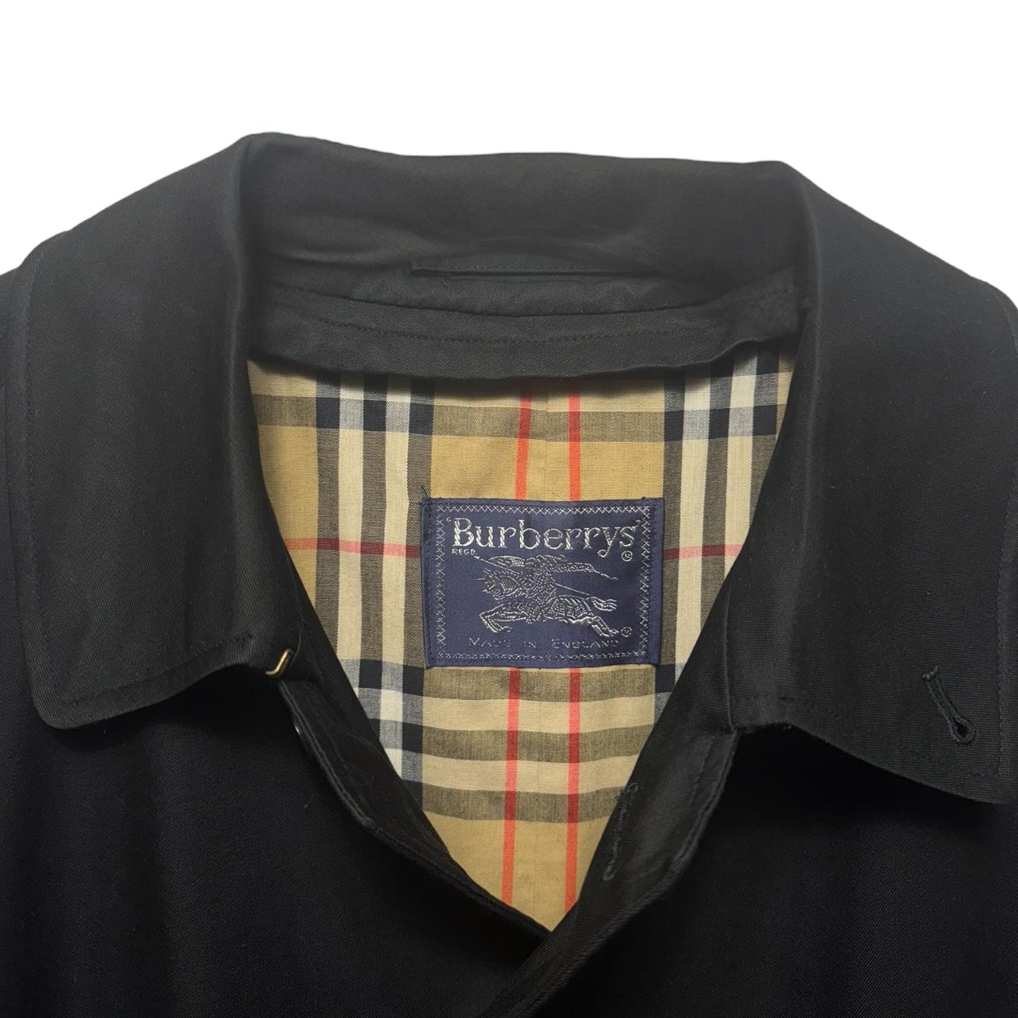 Nova Check Lined Belted Coat Luxury Designer By Burberry In Black, Size: XL (EU 46)