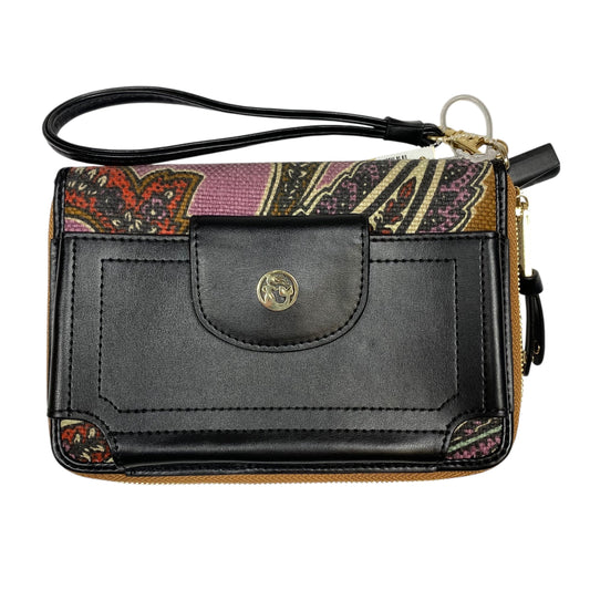 Wristlet Designer By Spartina In Black & Purple, Size:Medium