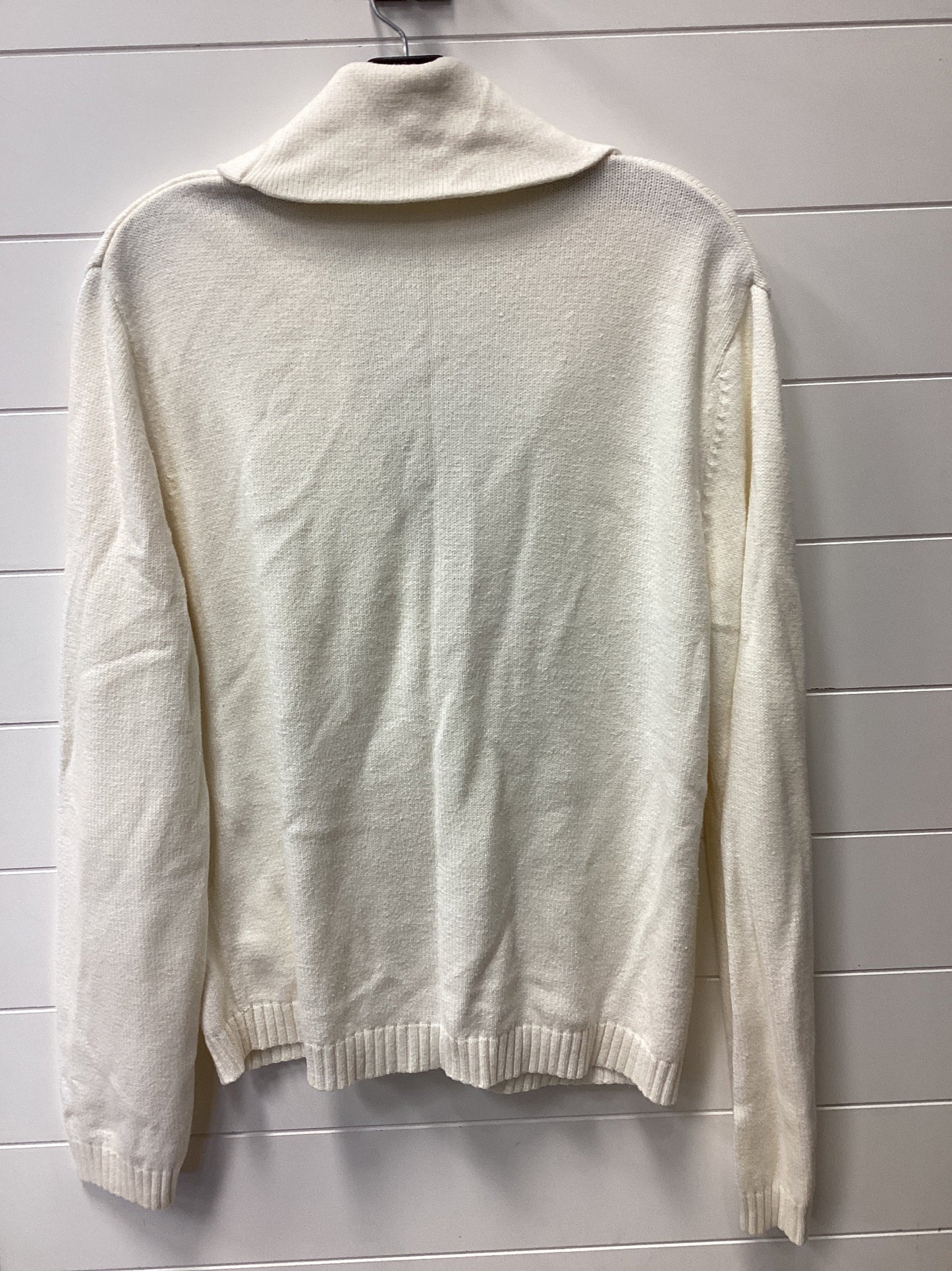 Sweater Cardigan By Isaac Mizrahi In Cream, Size:Xl