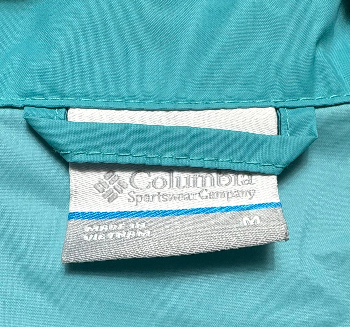 Jacket Windbreaker By Columbia In Blue, Size: M