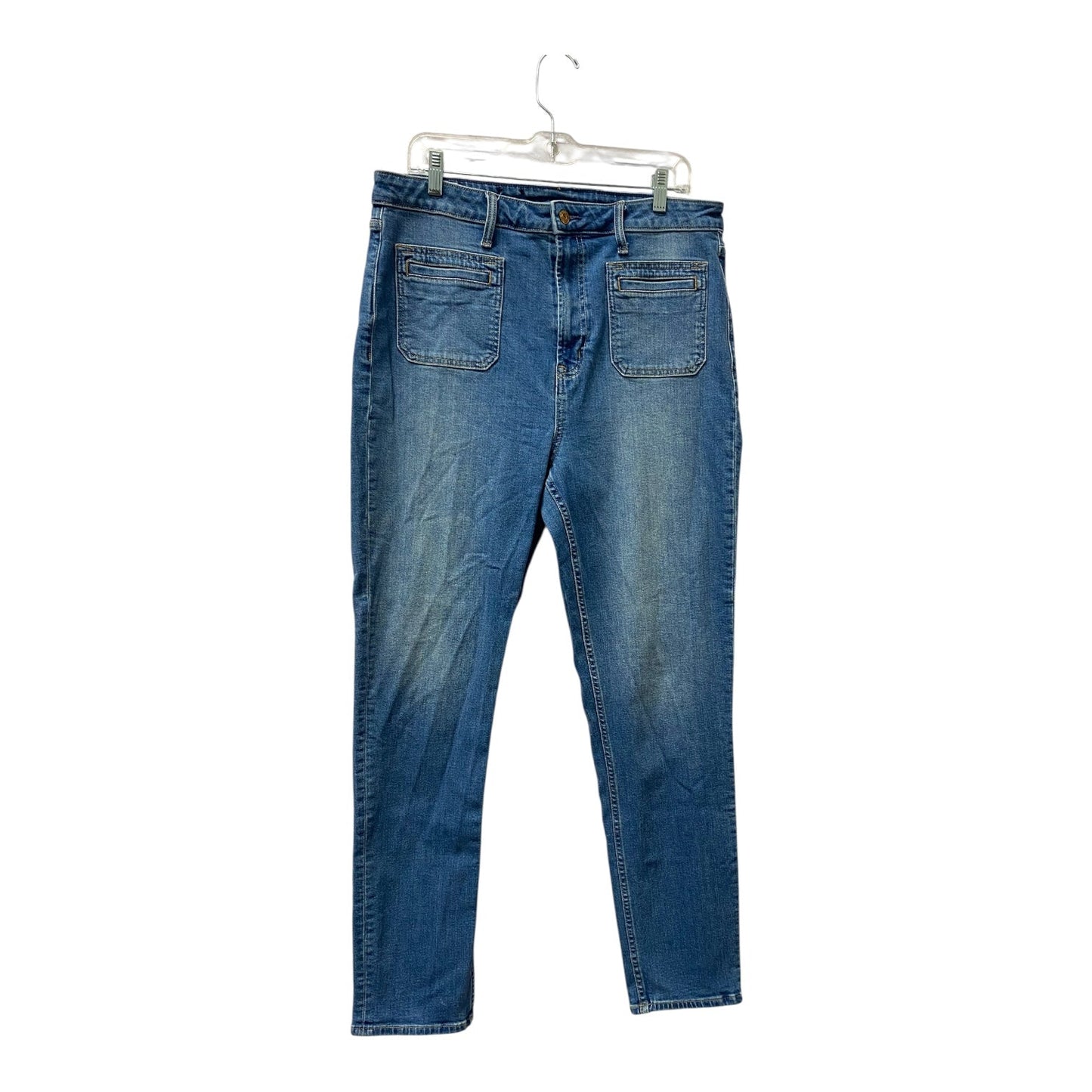 Jeans Straight By Gap In Blue Denim, Size:16