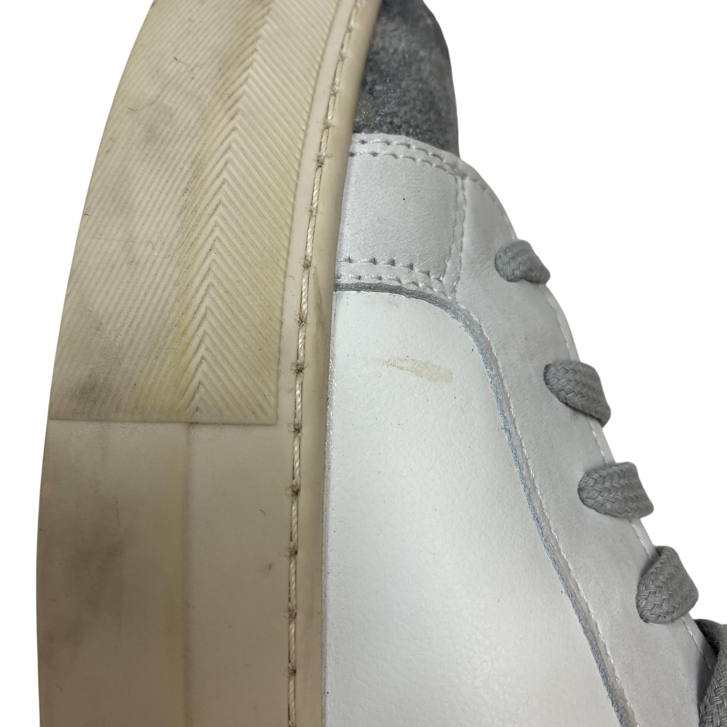 Shoes Designer By P448 In Grey & White, Size:8.5