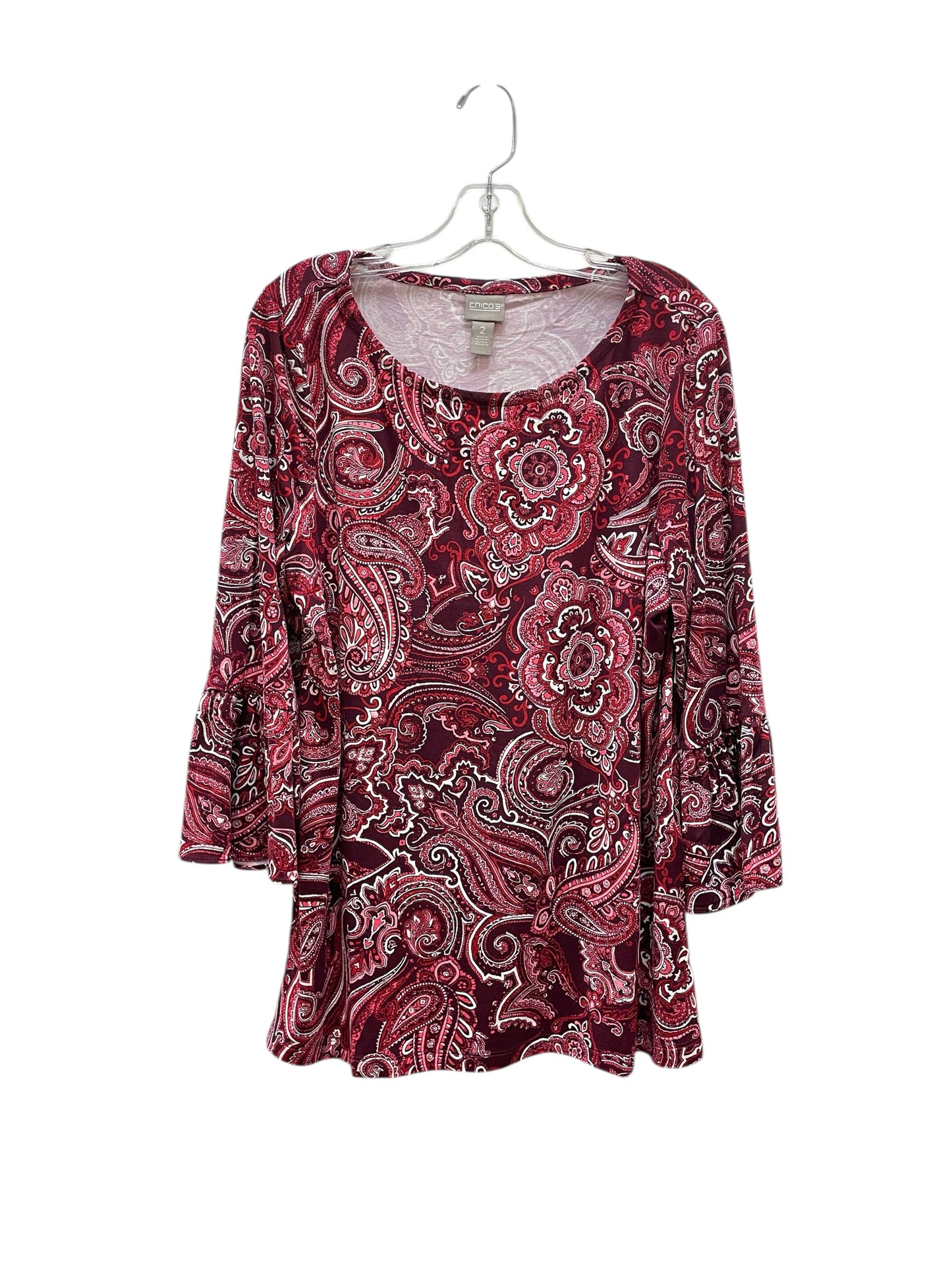 Top Ls By Chicos In Paisley Print, Size:M