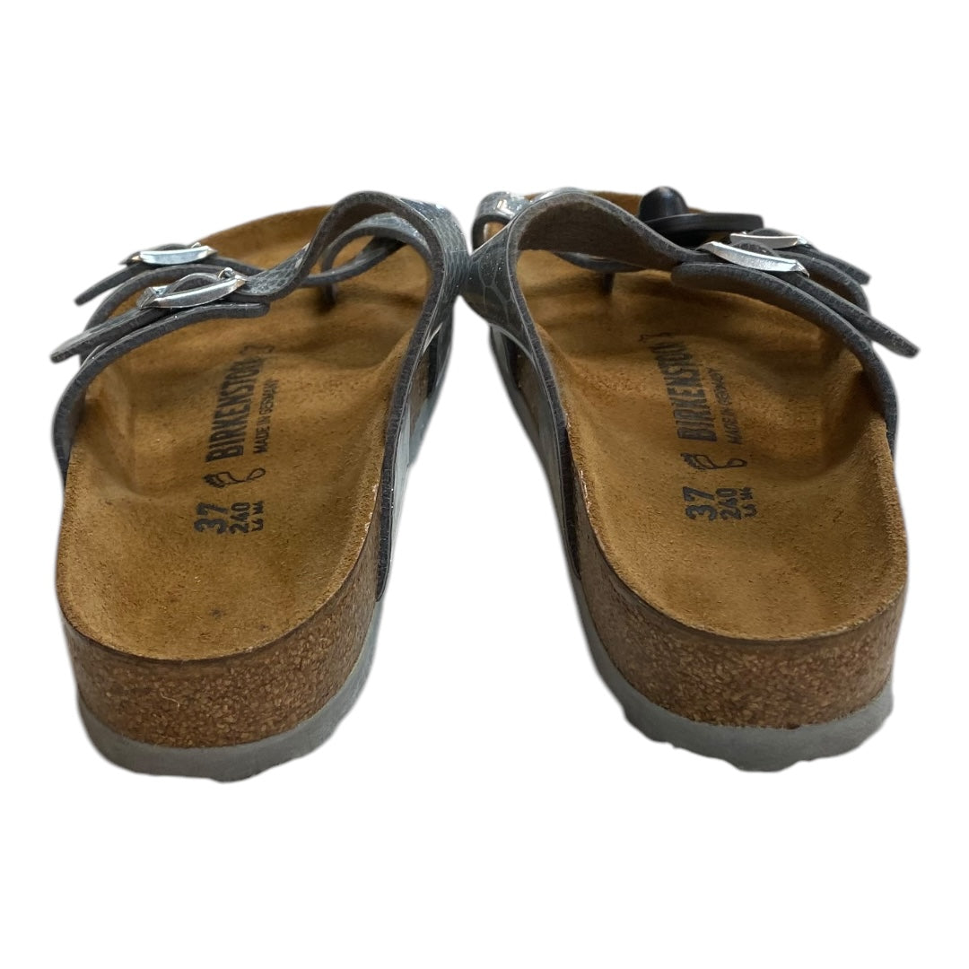 Sandals Designer By Birkenstock In Grey, Size:6.5