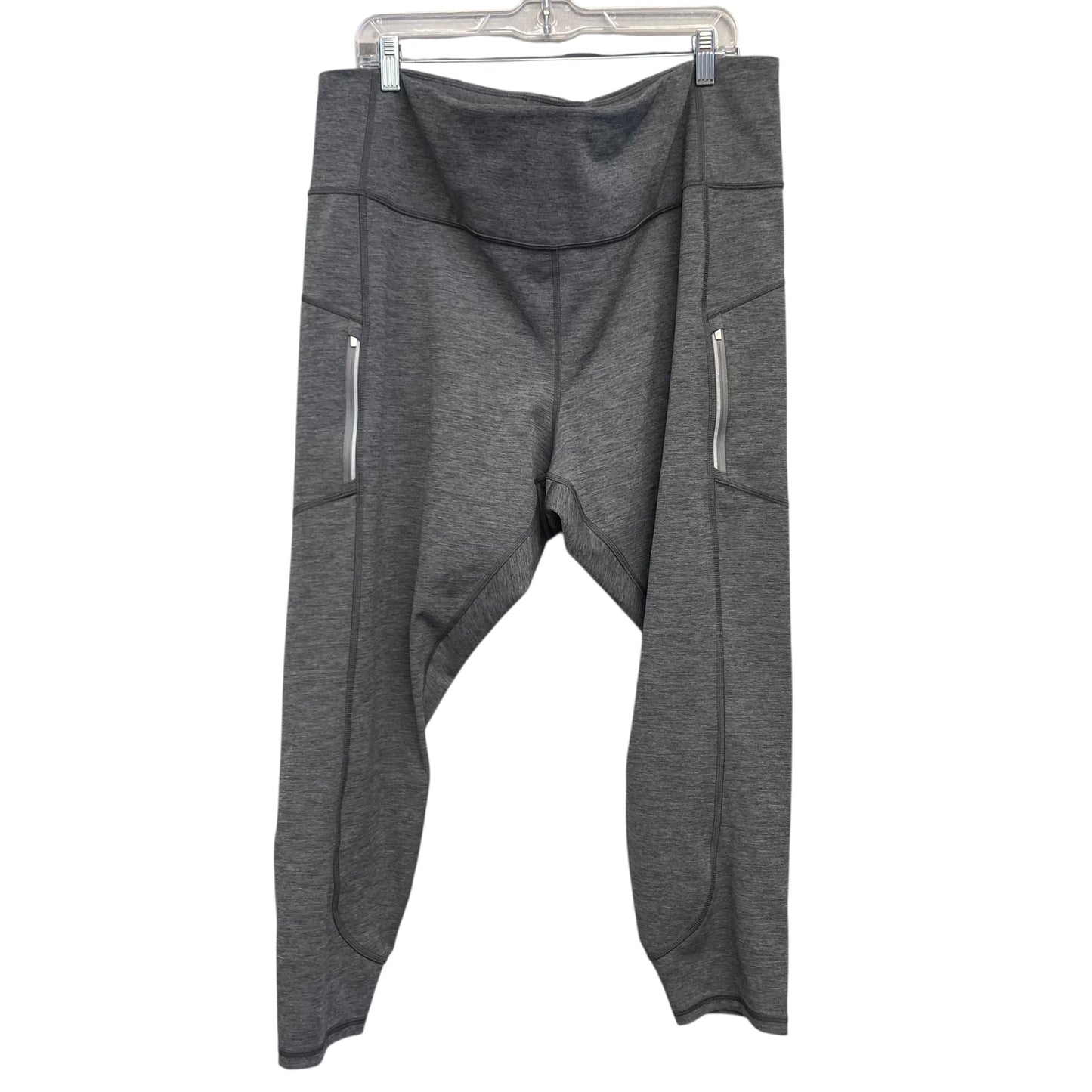 Athletic Leggings By Athleta In Grey, Size:3X