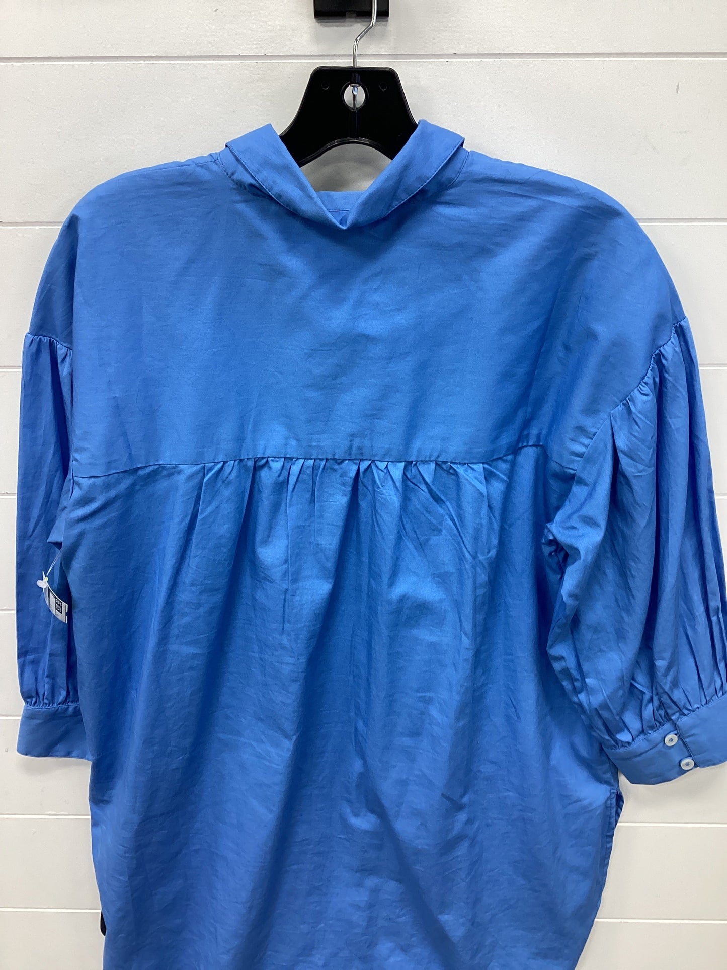 Blouse Ss By Anthropologie In Blue, Size:M