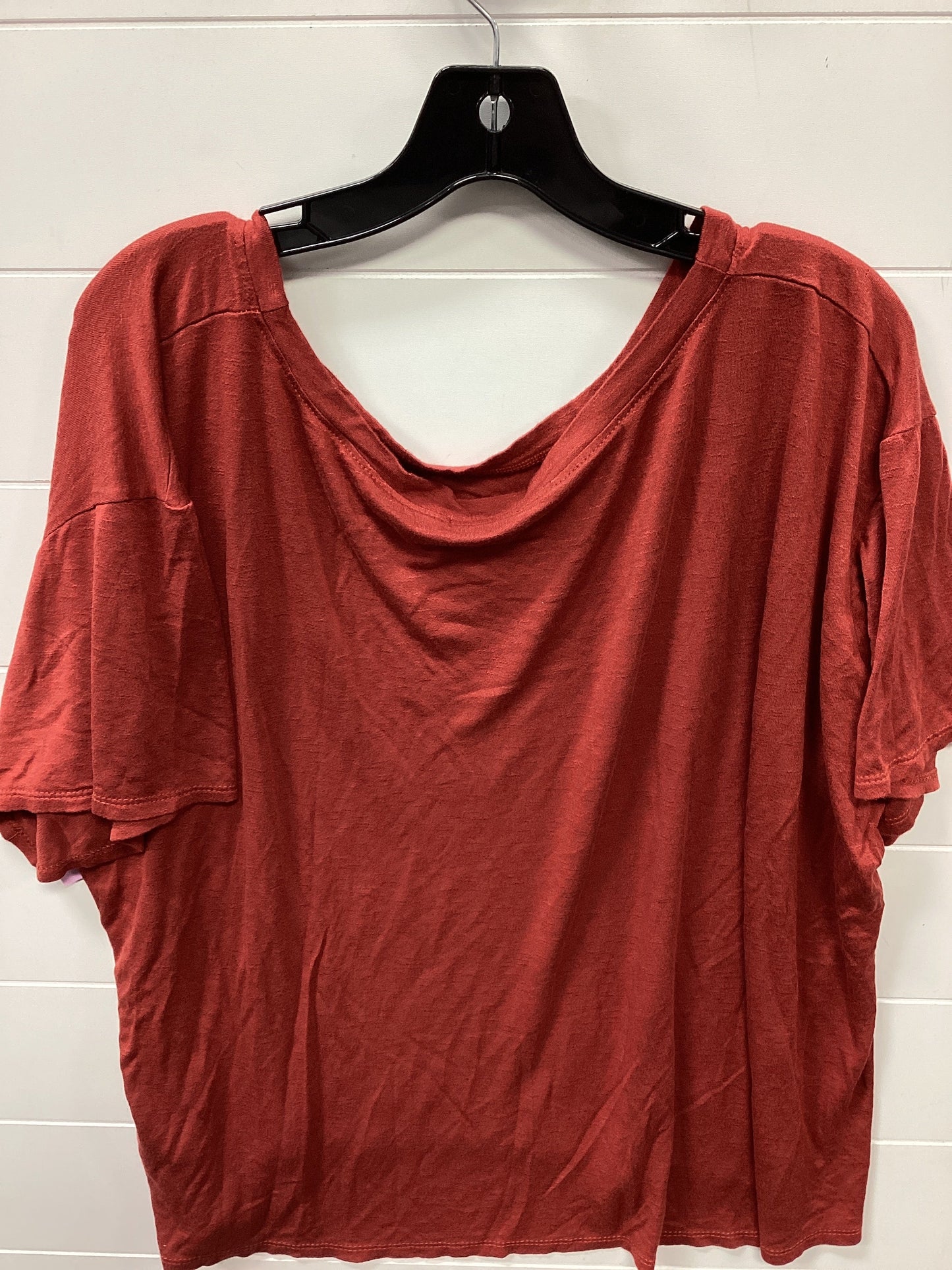 Top Ss Basic By Ps Kate In Red, Size:1X