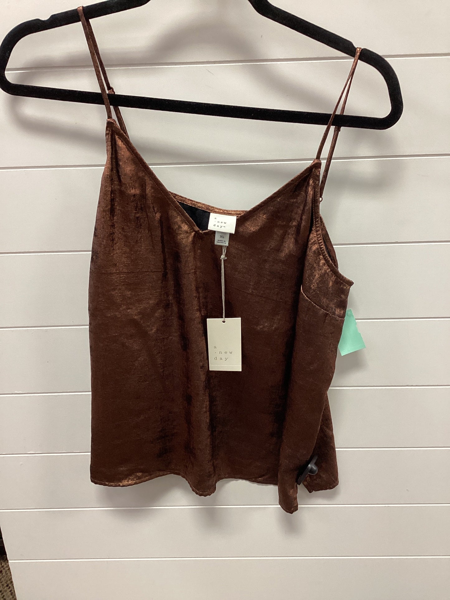 Top Sleeveless By A New Day In Bronze, Size:Xl