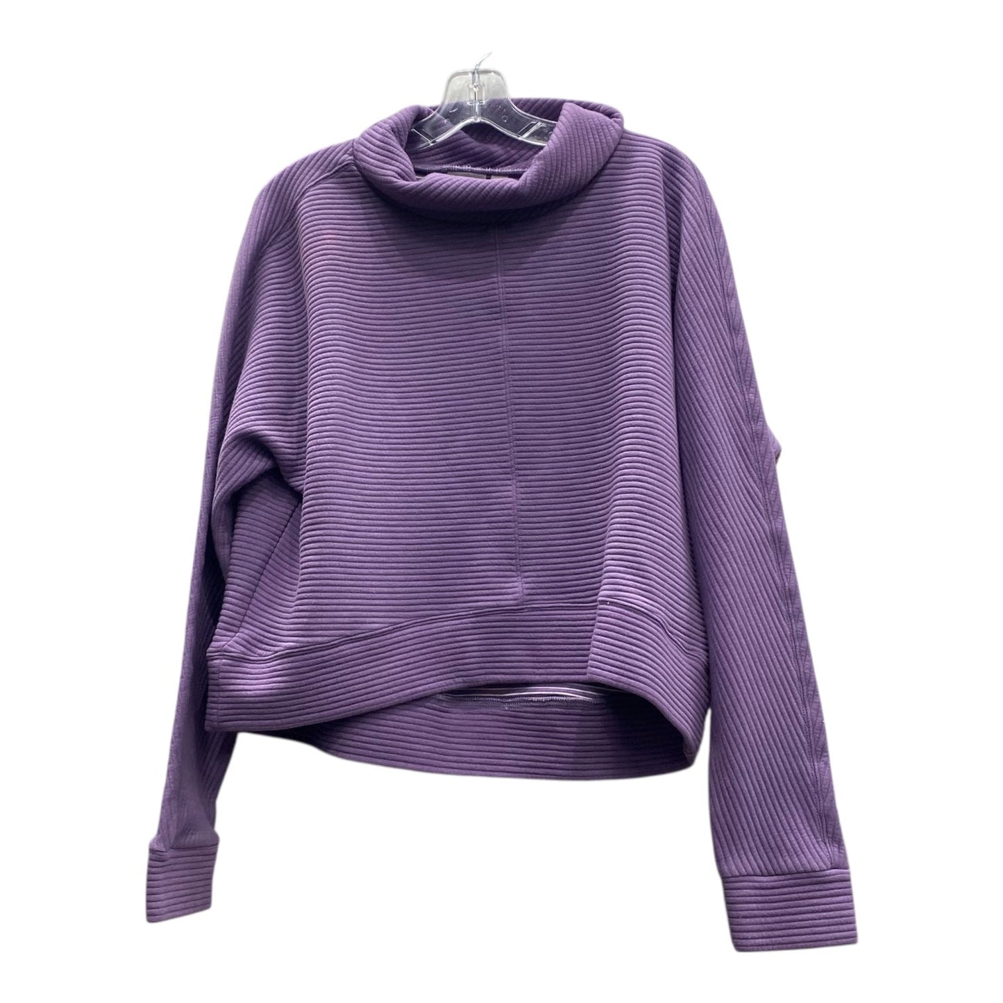 Athletic Top Ls Collar By Zella In Purple, Size:M