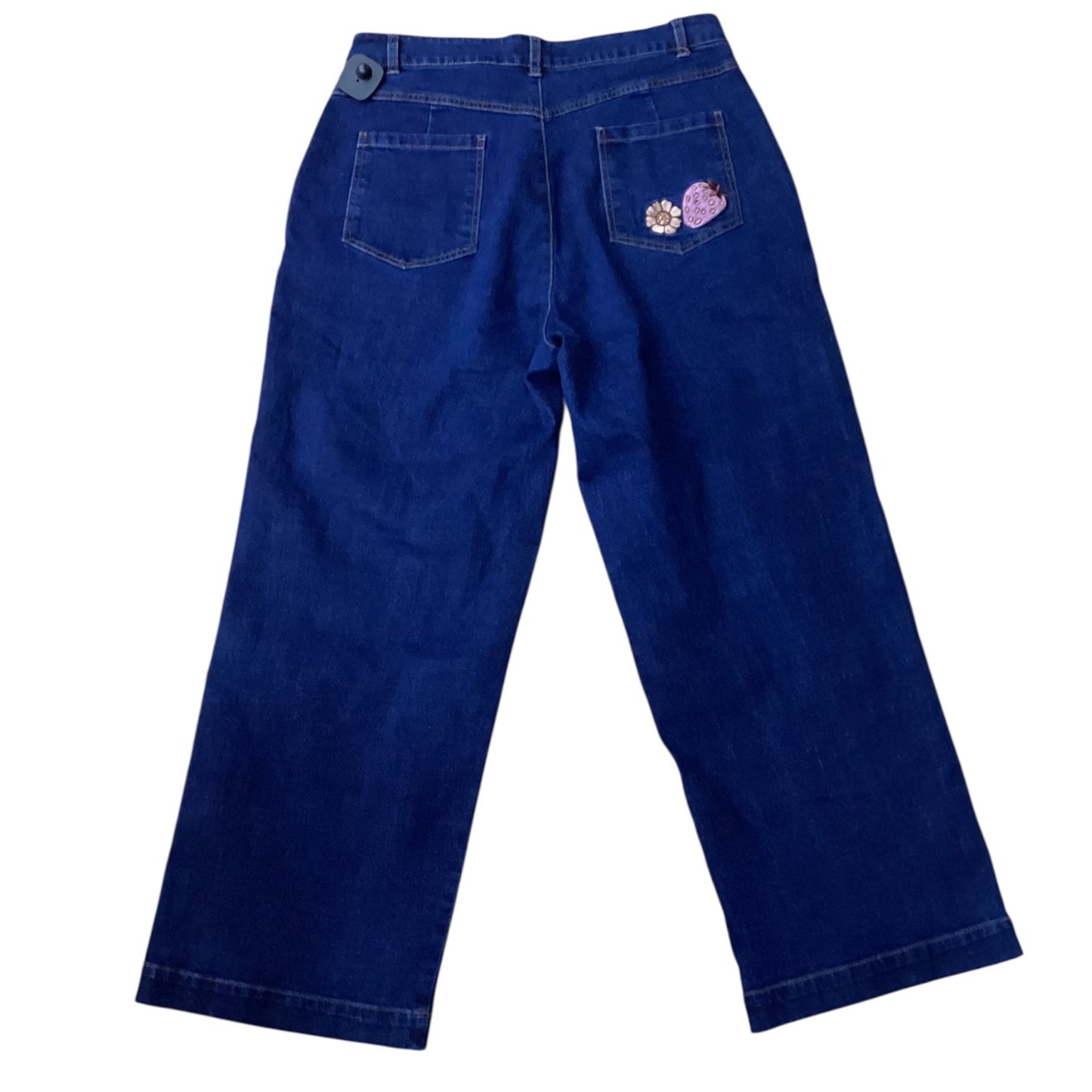 Jeans Wide Leg By Clothes Mentor In Blue Denim, Size:16