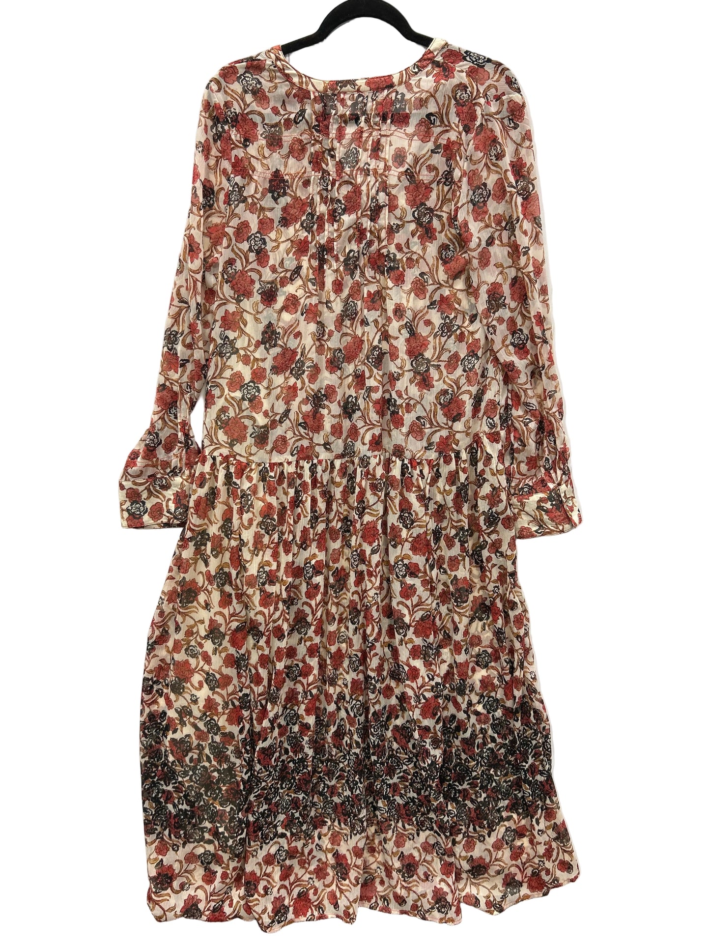 Dress Casual Maxi By Free People In Cream & Red, Size:S