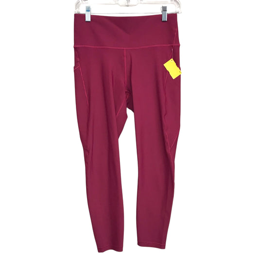 Athletic Leggings By Athleta In Maroon, Size:M