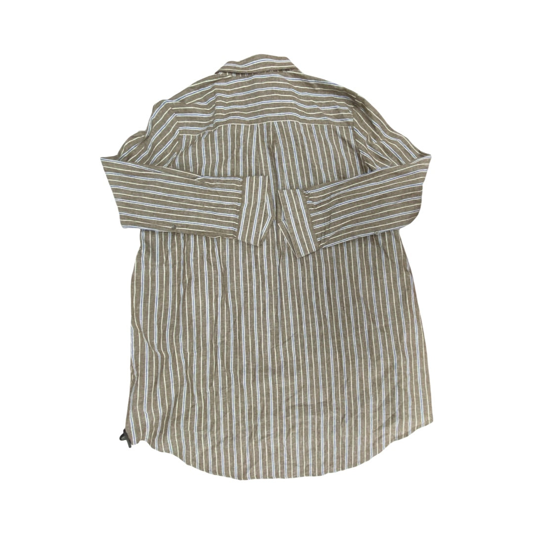 Dress Casual Midi By Tuckernuck In Blue & Brown, Size:L