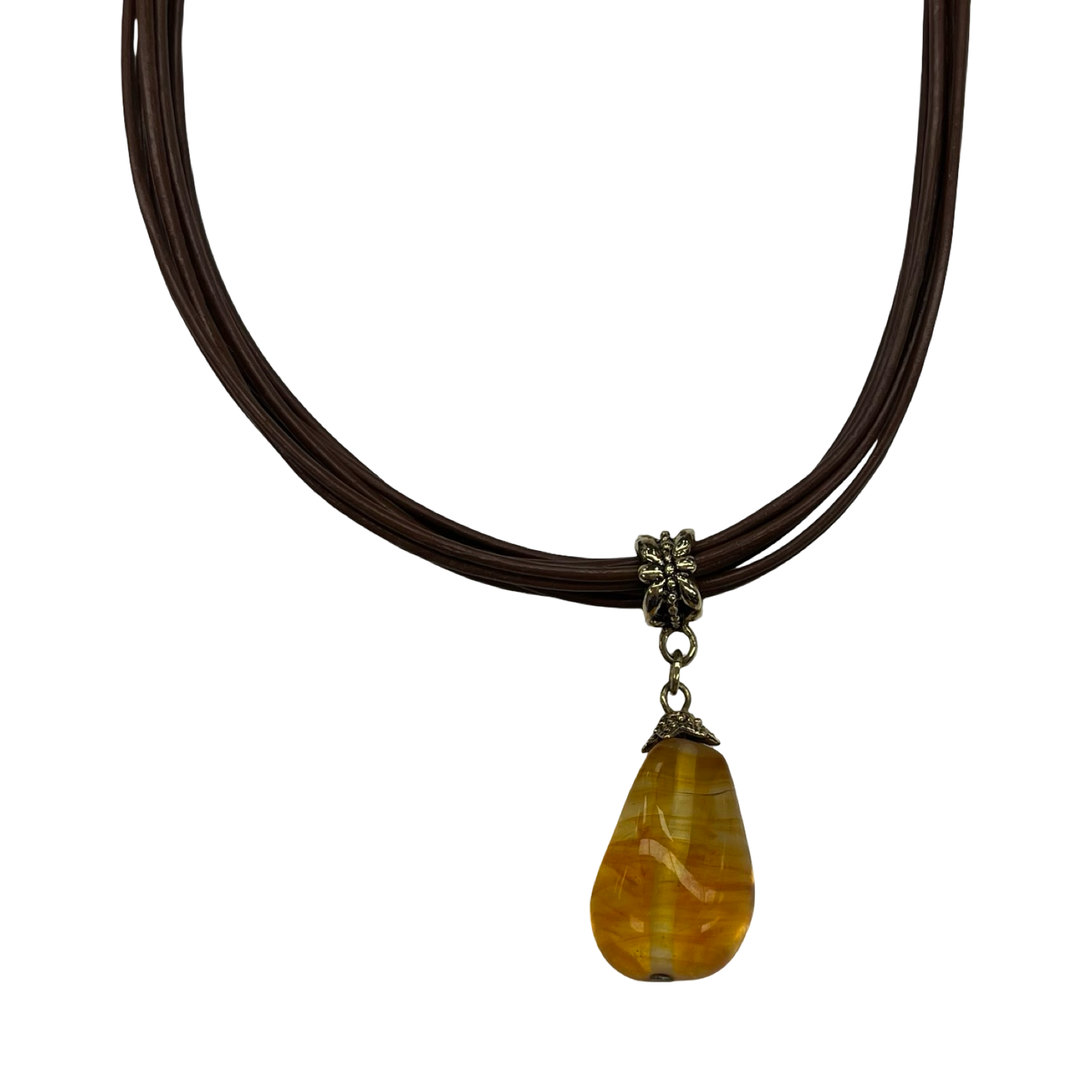 Necklace Pendant By Lia Sophia In Brown