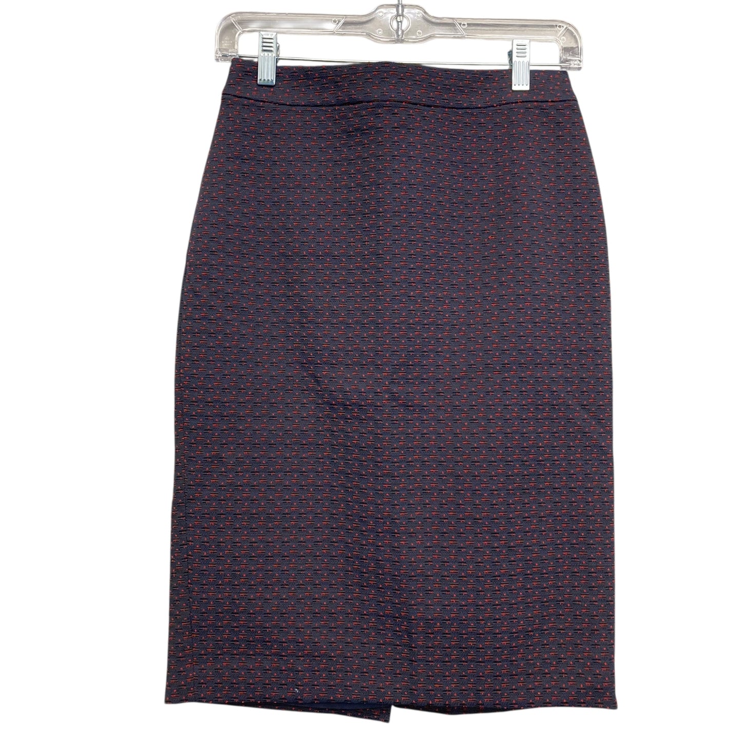 Skirt Midi By Ann Taylor In Blue & Red, Size:0
