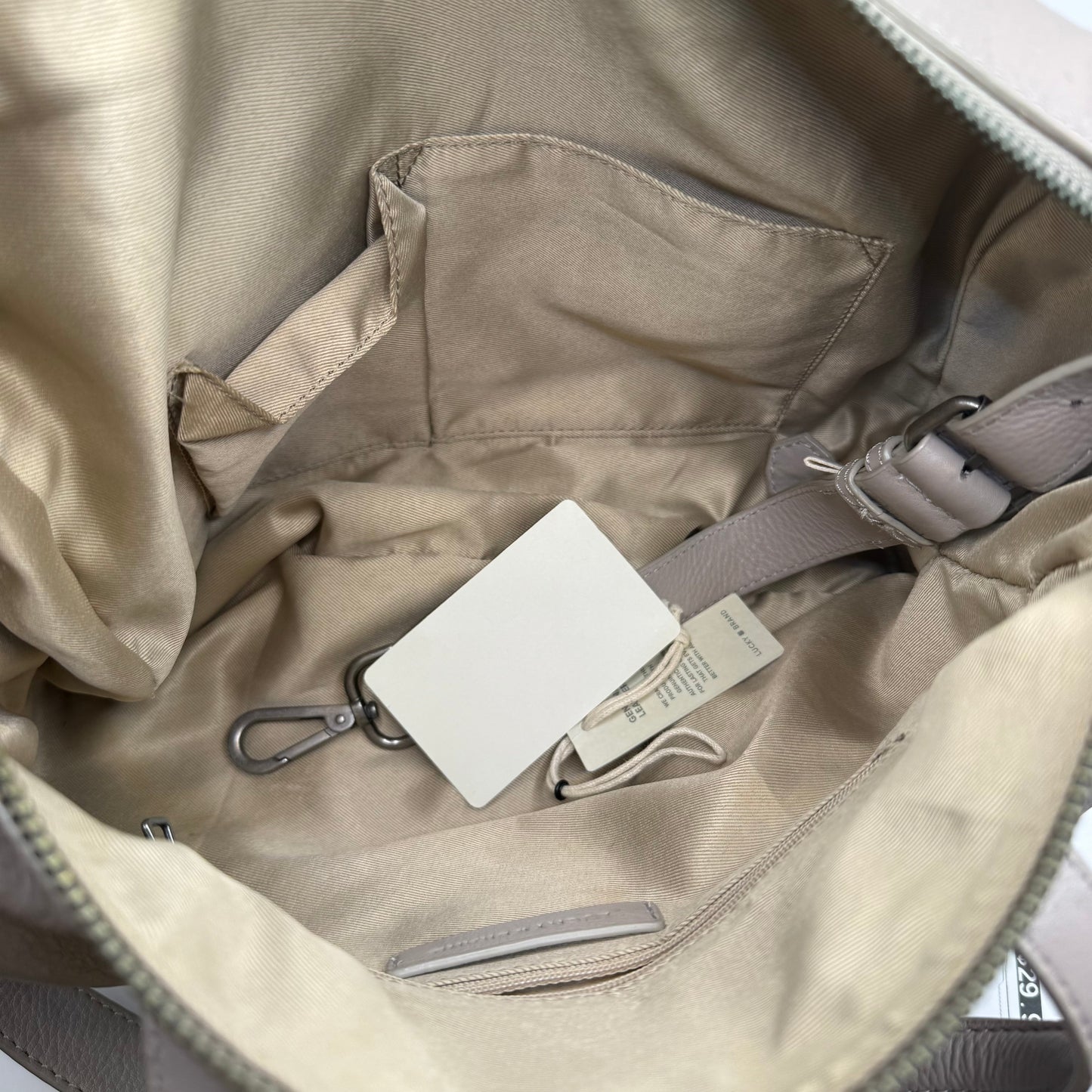 Handbag Leather By Lucky Brand, Size: Medium