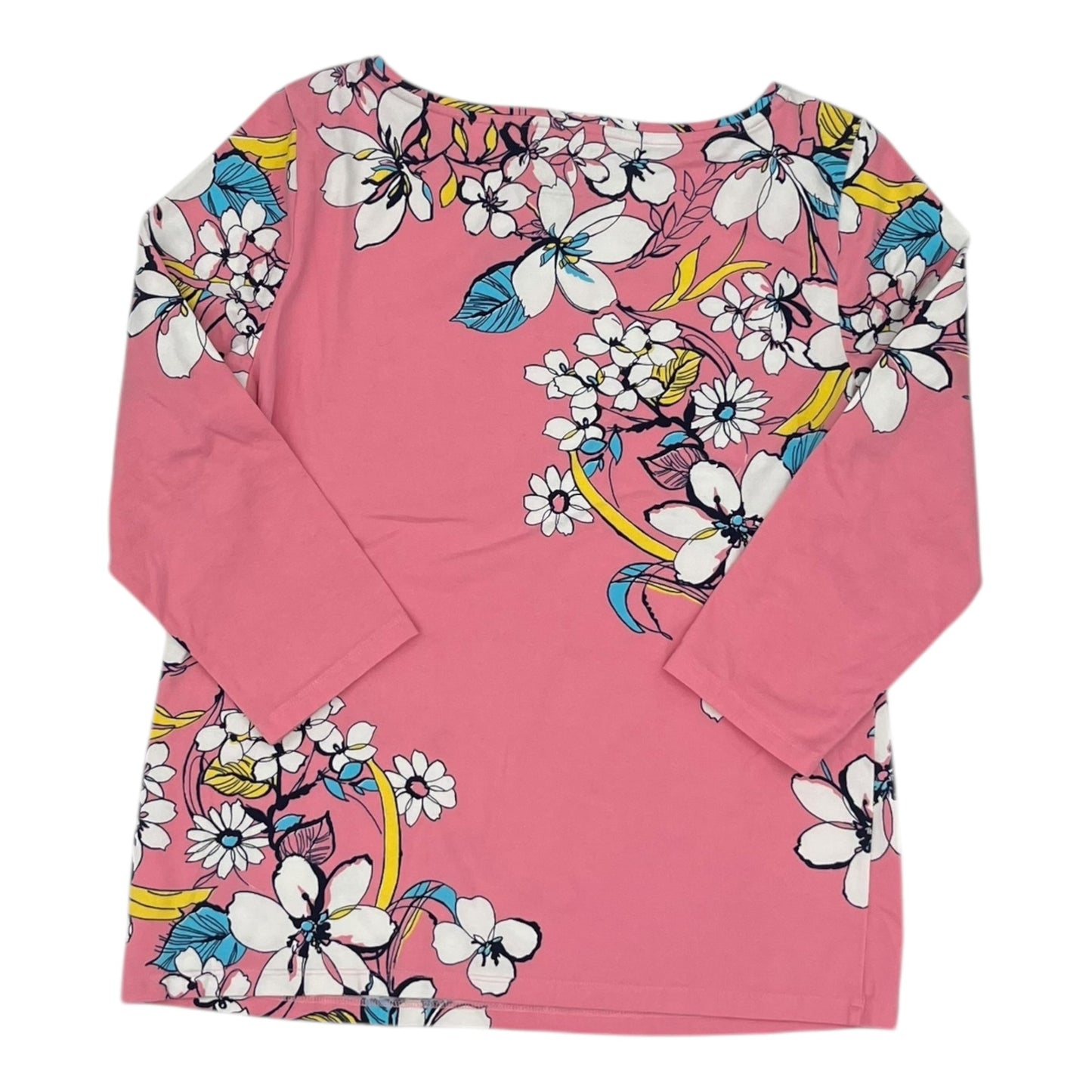 Top 3/4 Sleeve By Talbots In Pink, Size:Lp