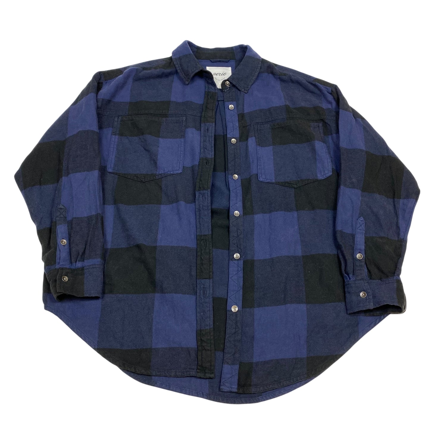 TOP LS by AERIE in BLACK & BLUE, Size:S