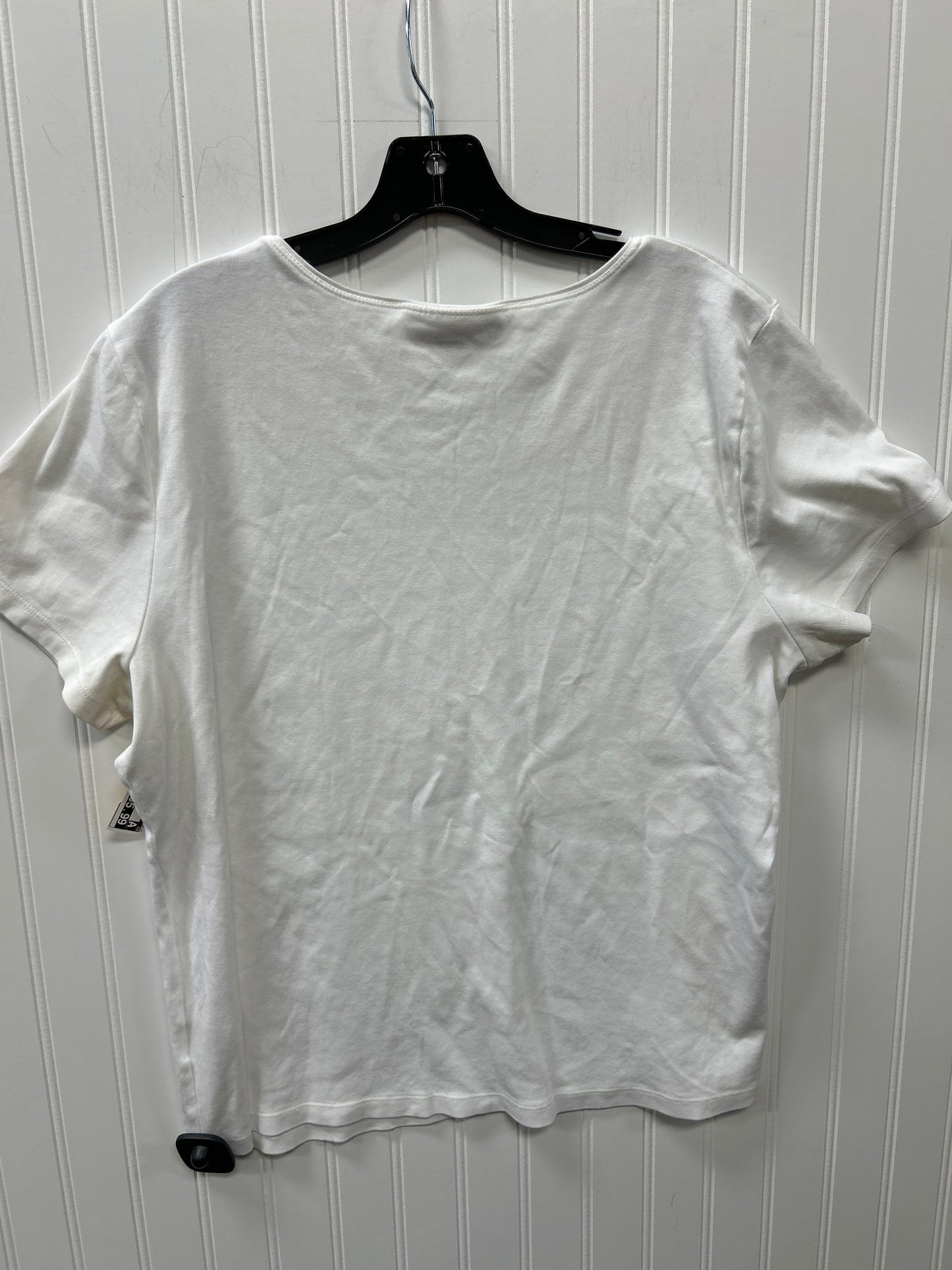 Top Ss Basic By Karen Scott In White, Size:Xxl