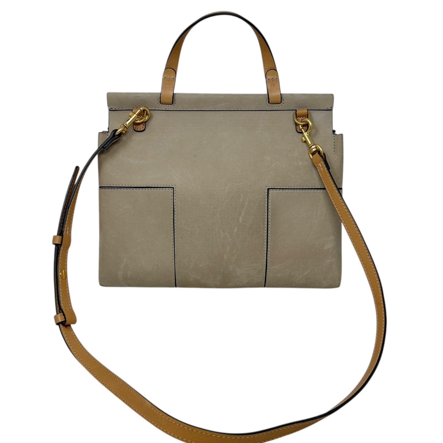Block-T Studded Satchel
Designer By Tory Burch, Size: Medium