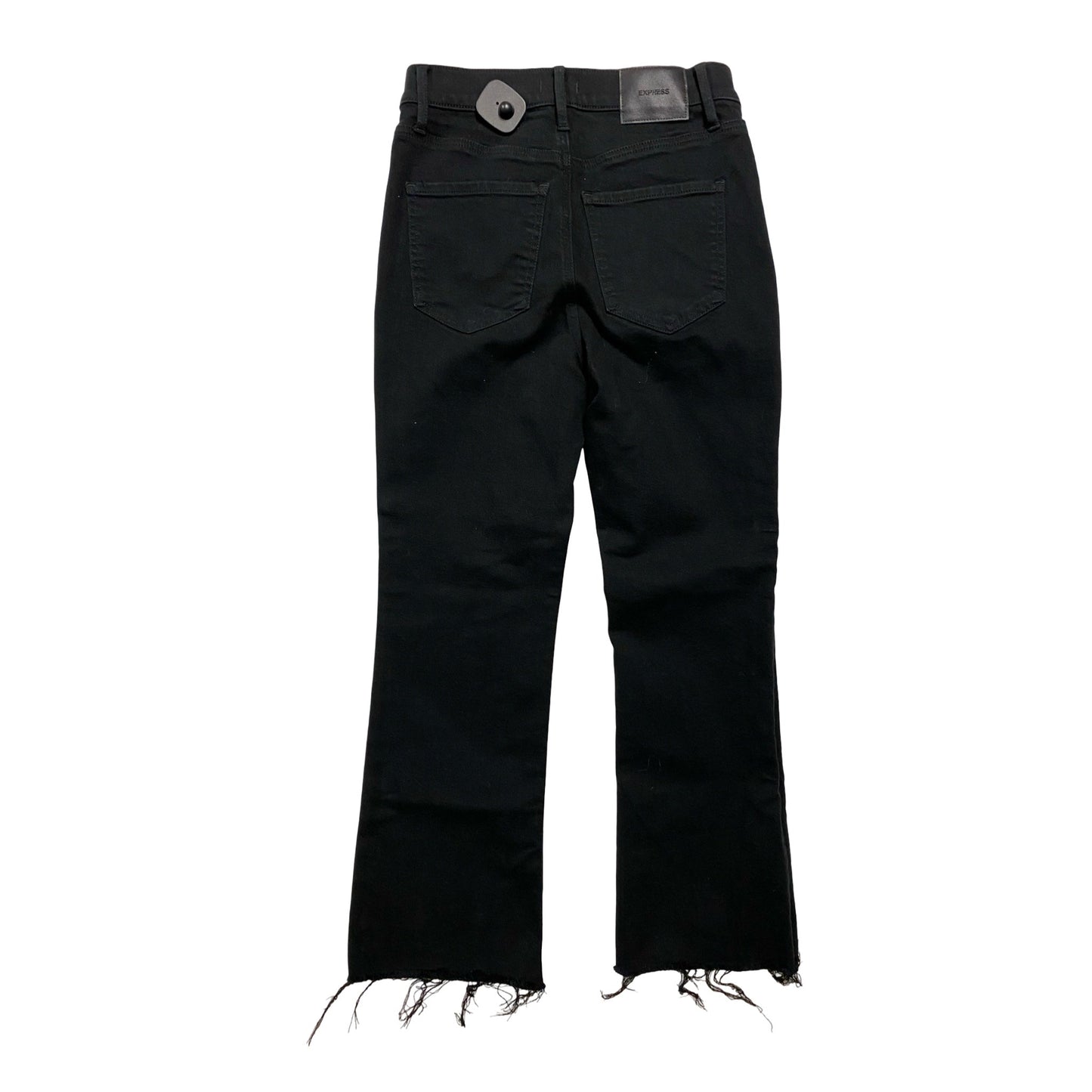 Jeans Straight By Express In Black Denim, Size:4