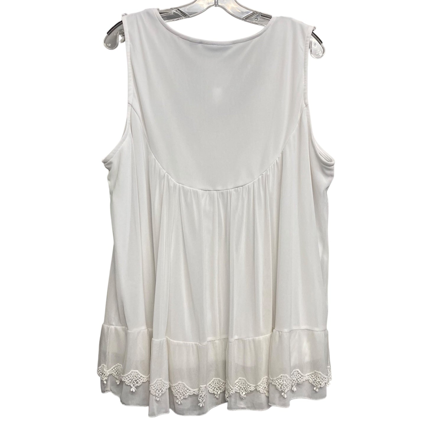 Top Sleeveless By New York And Co In White, Size:1X