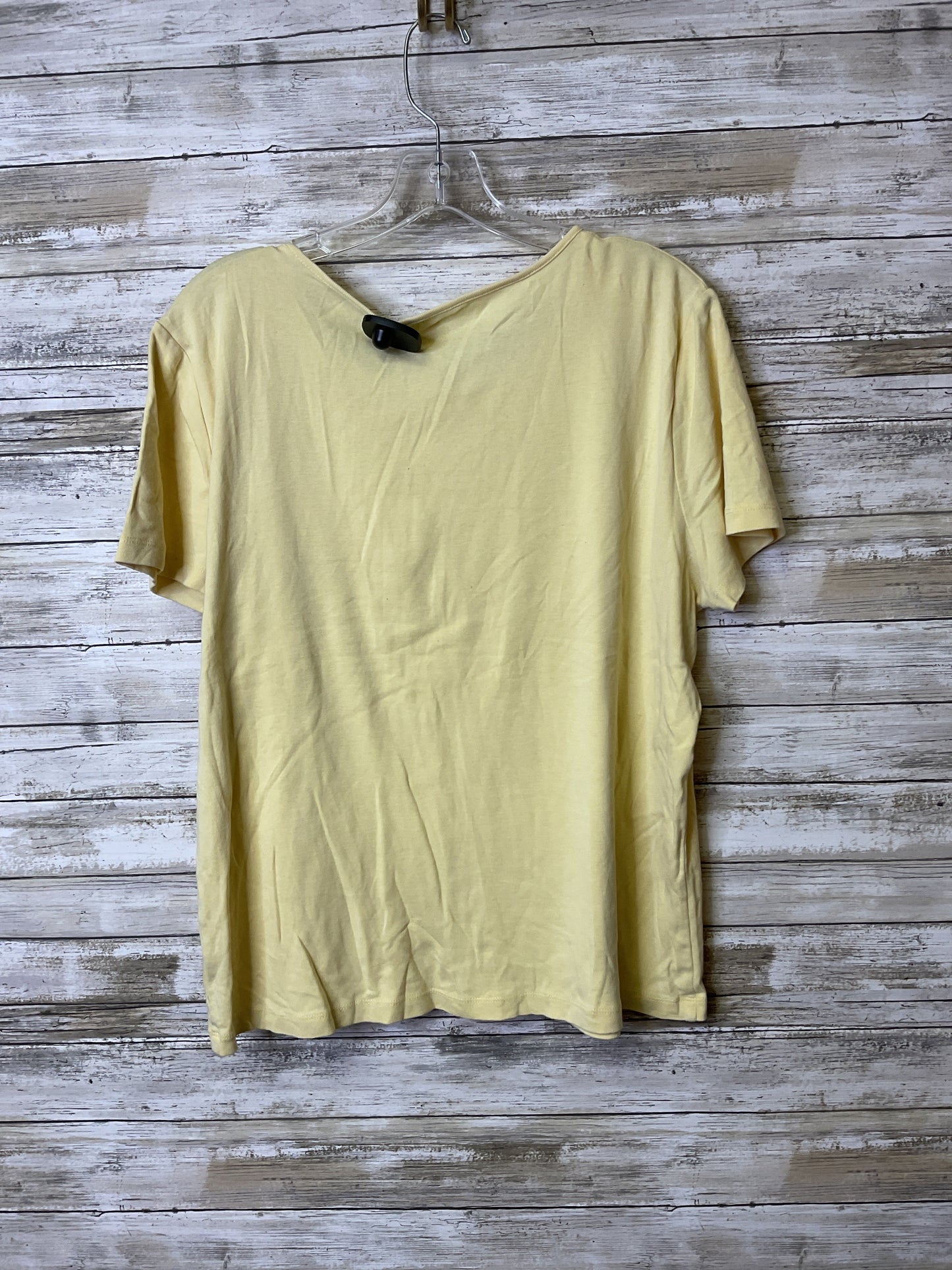 Top Ss Basic By Jones New York In Yellow, Size:Xxl