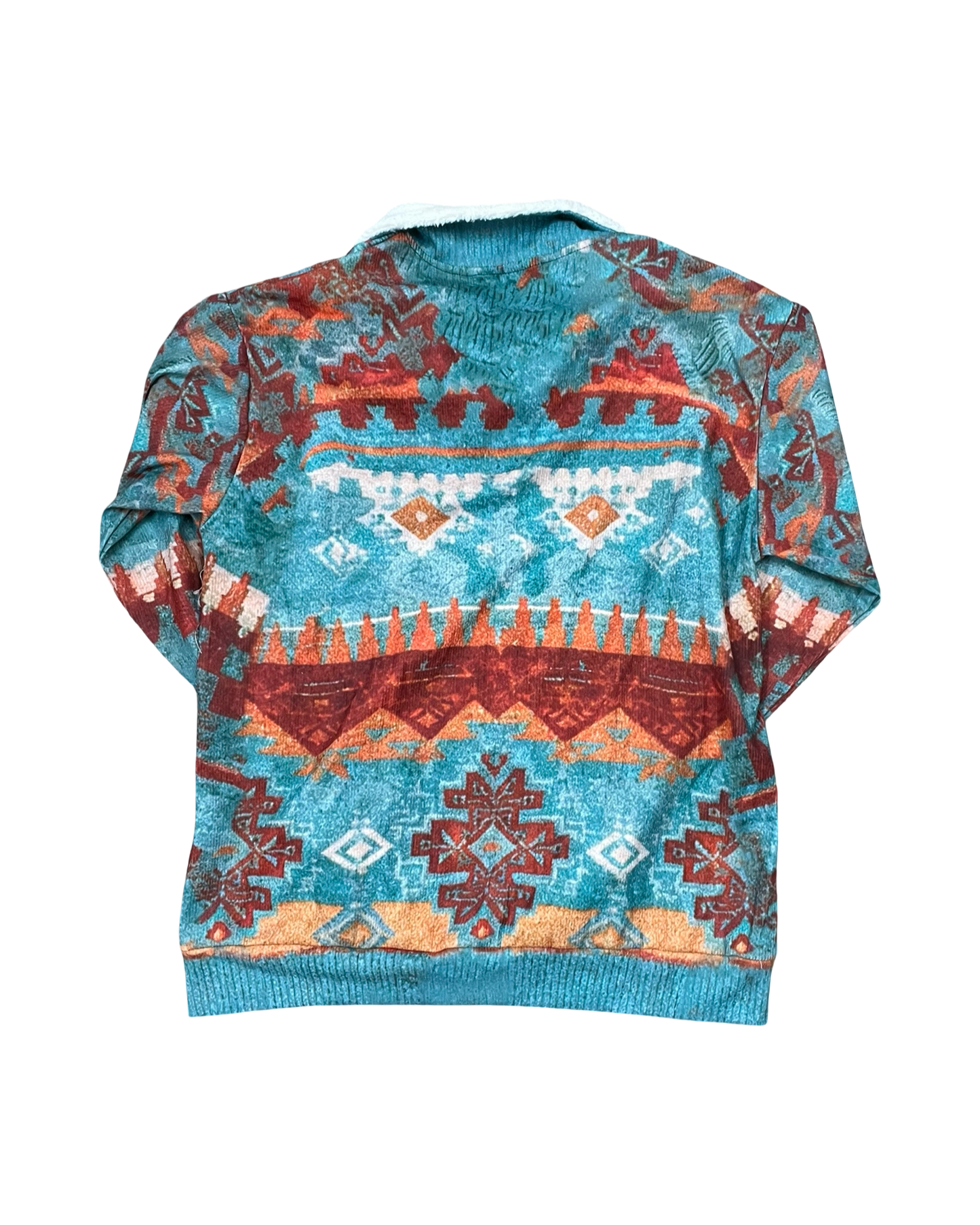Sweatshirt Collar By Clothes Mentor In Green & Orange, Size:L