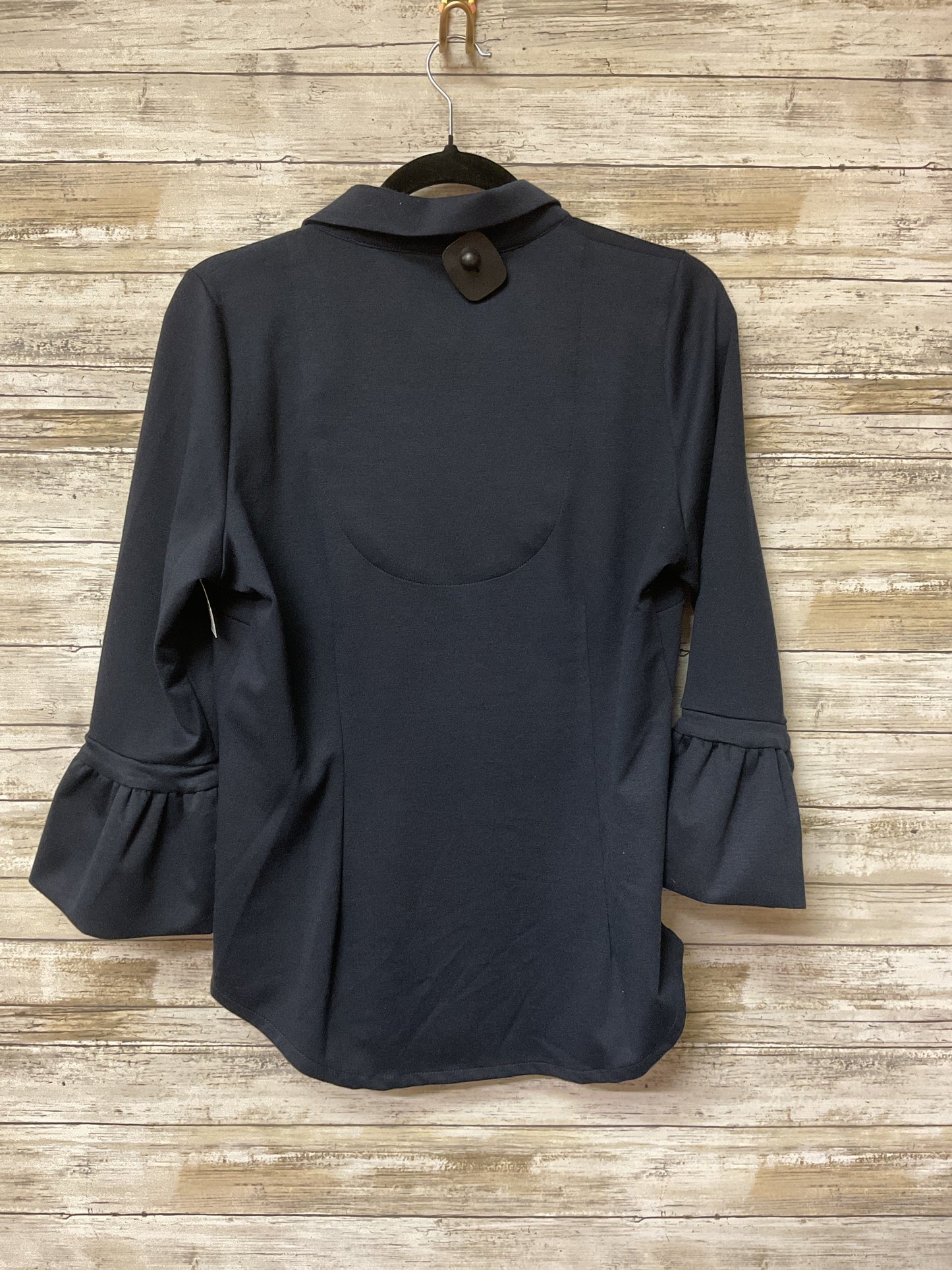 Blouse 3/4 Sleeve By Gretchen Scott In Navy, Size:M