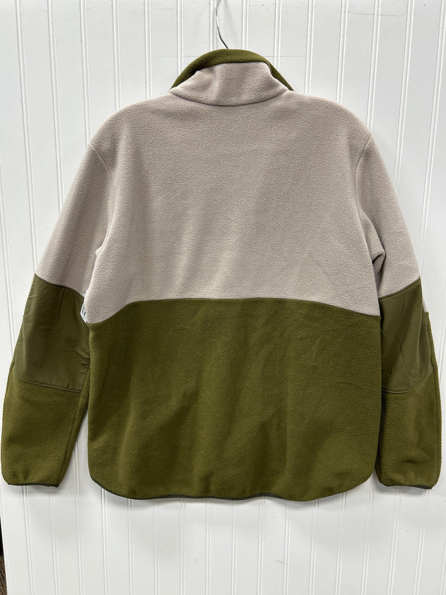 Jacket Fleece By Rei In Green & Tan, Size:L