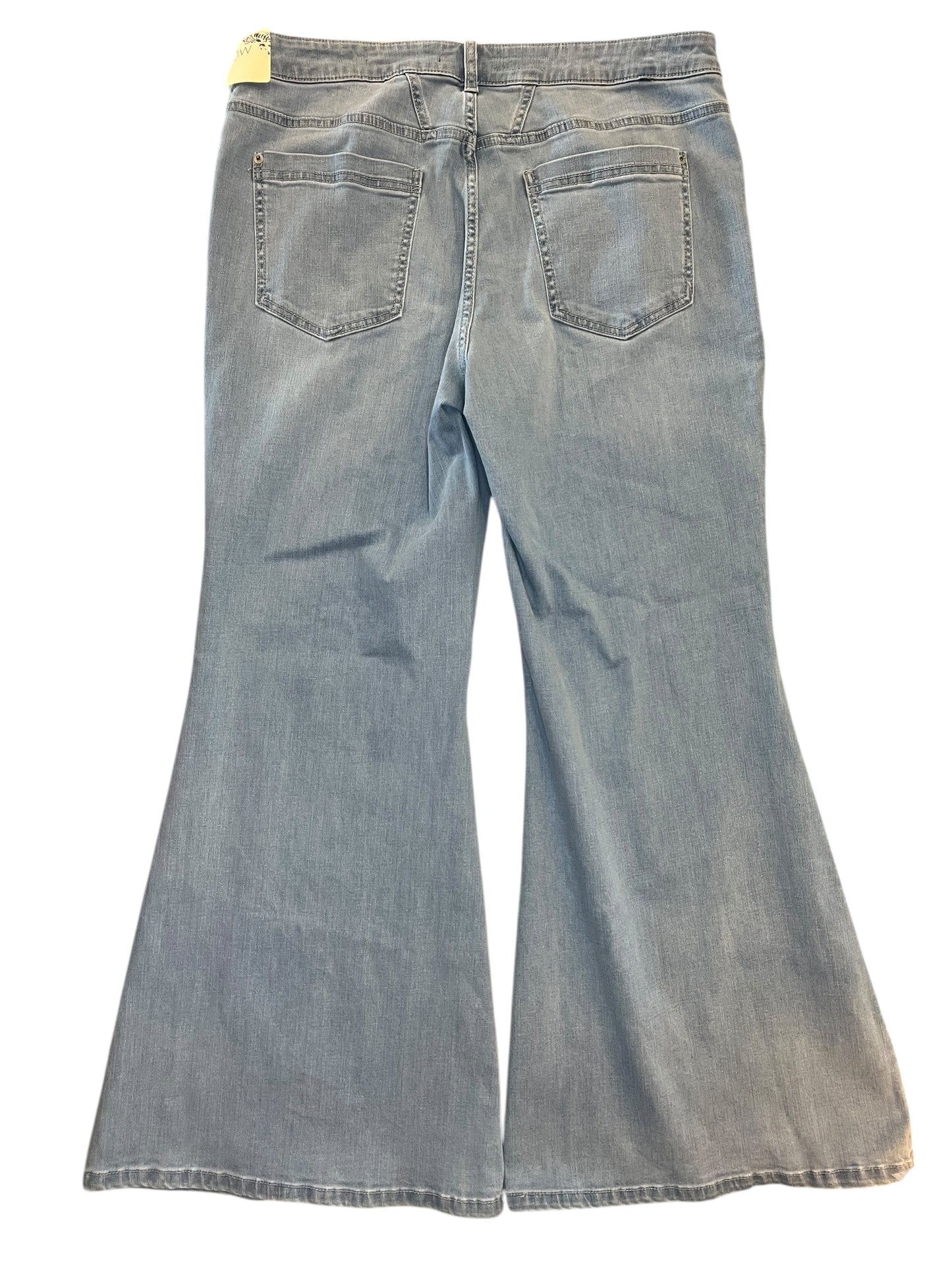 Jeans Flared By Pilcro In Blue Denim, Size:16