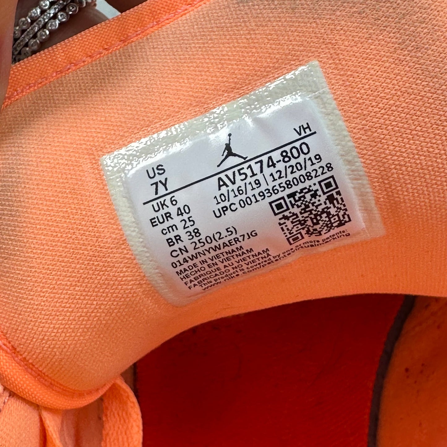 Air Jordan mid Shoes Sneakers By Nike In Orange & Purple, Size: 7Y/8.5