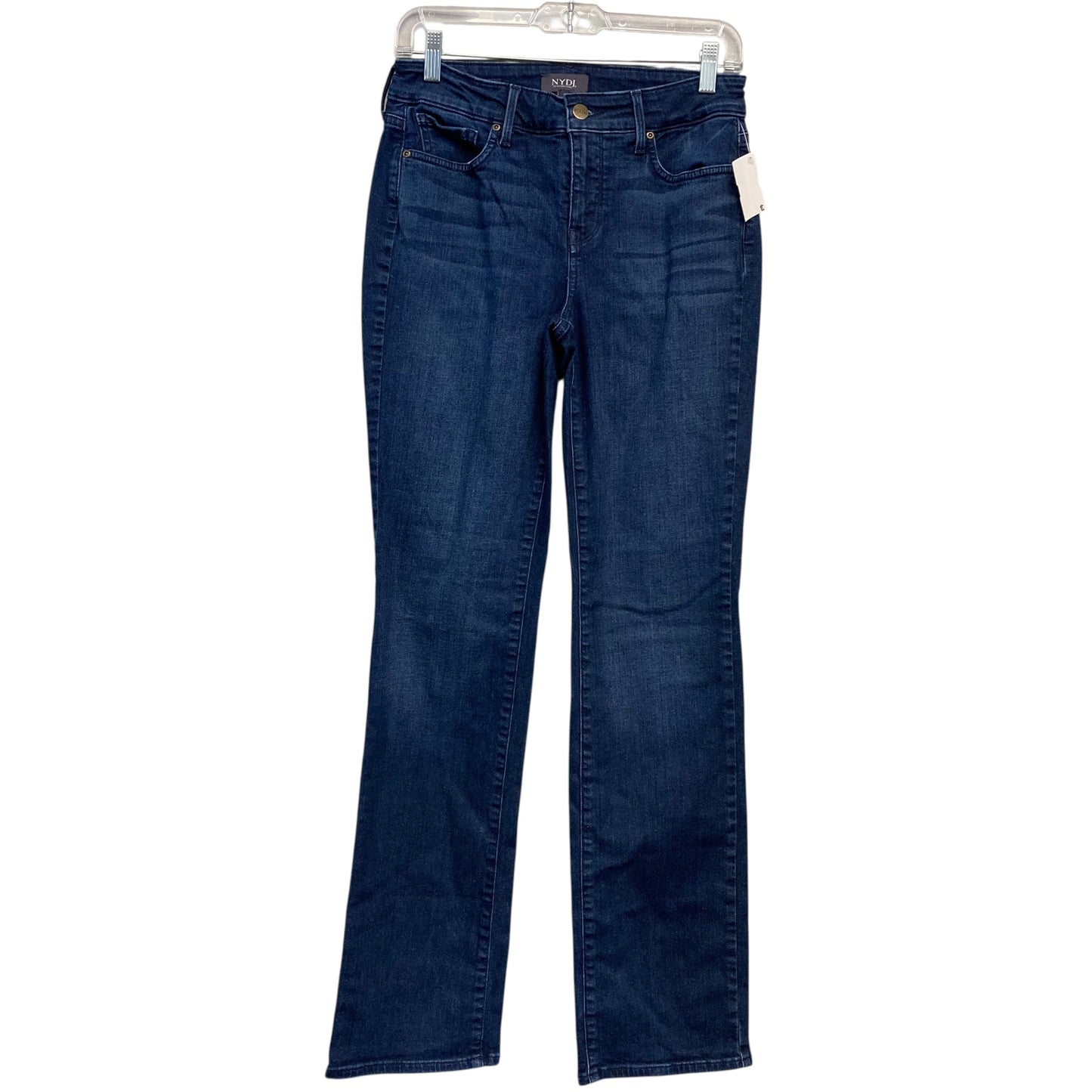 Jeans Straight By Not Your Daughters Jeans In Blue Denim, Size:4