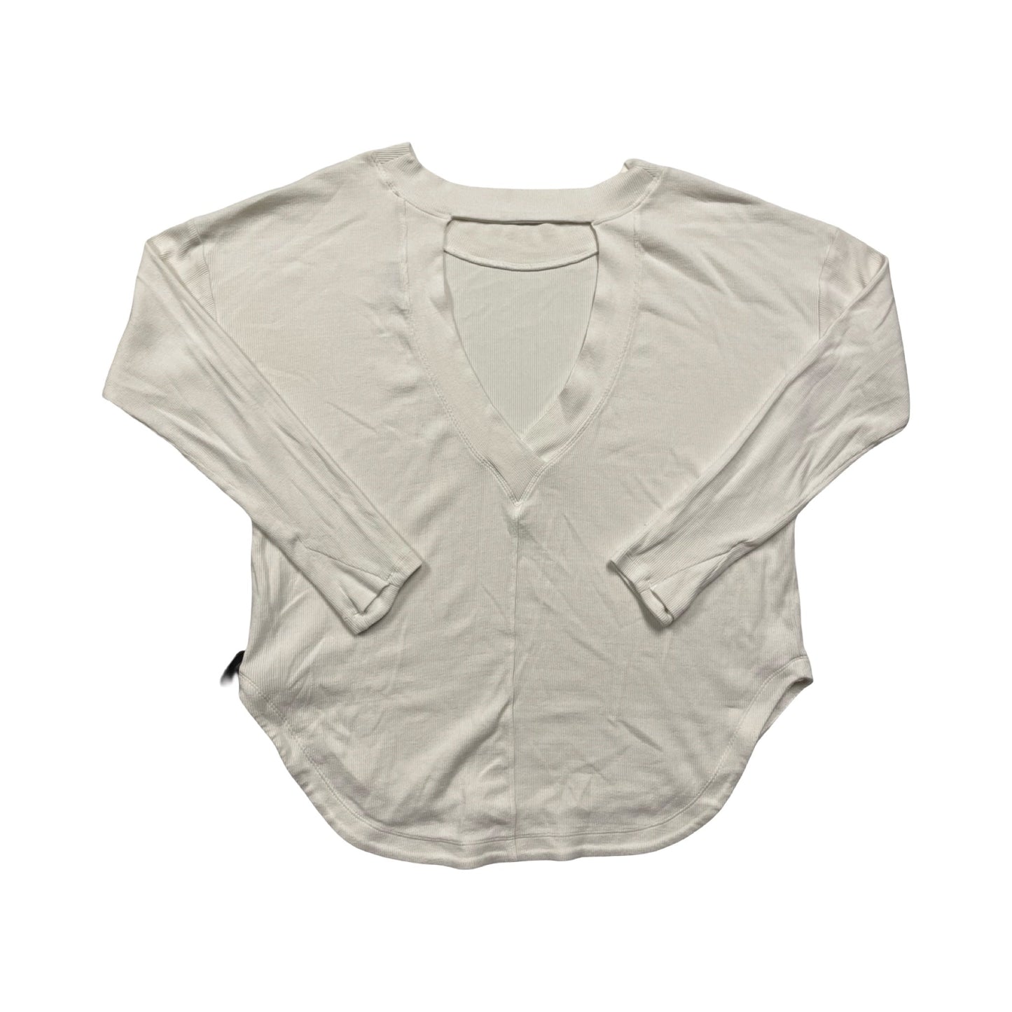 Athletic Top Ls Crewneck By Athleta In Cream, Size:M