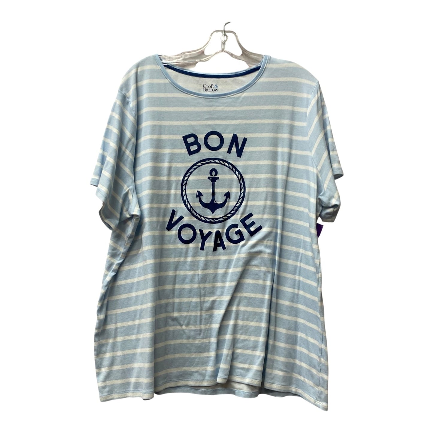 Top Ss By Croft And Barrow In Blue, Size:2X