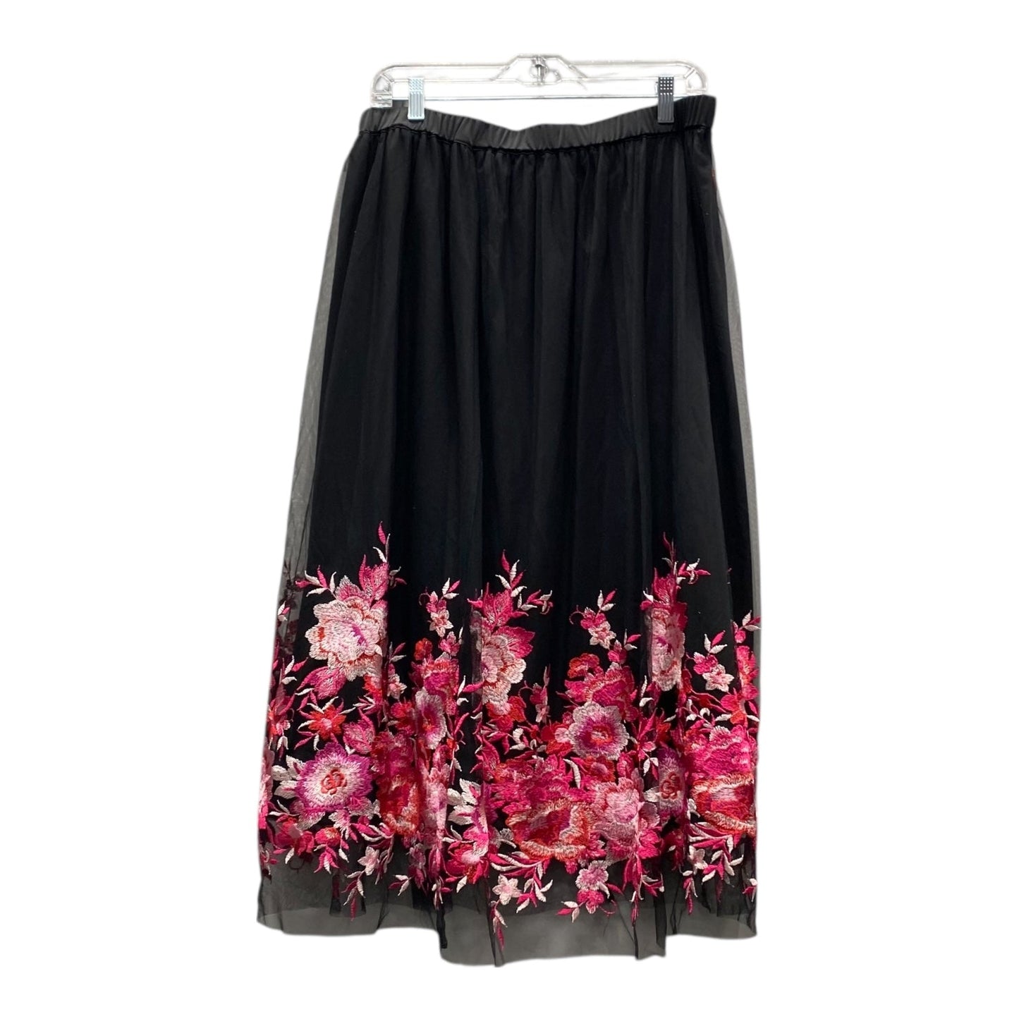 Skirt Midi By du jour In Black, Size:Xl