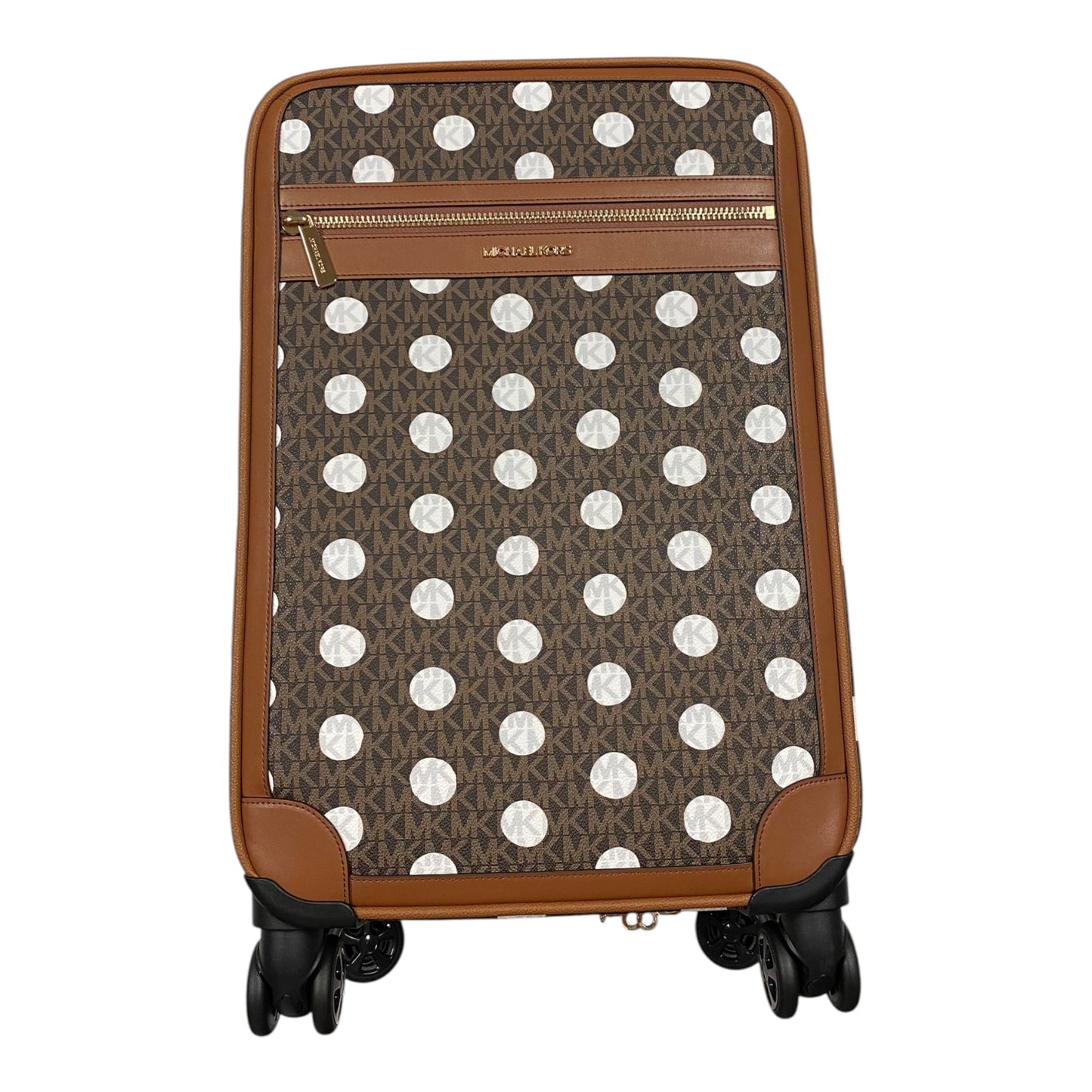 Luggage Designer By Michael Kors In Polkadot Pattern, Size:Large