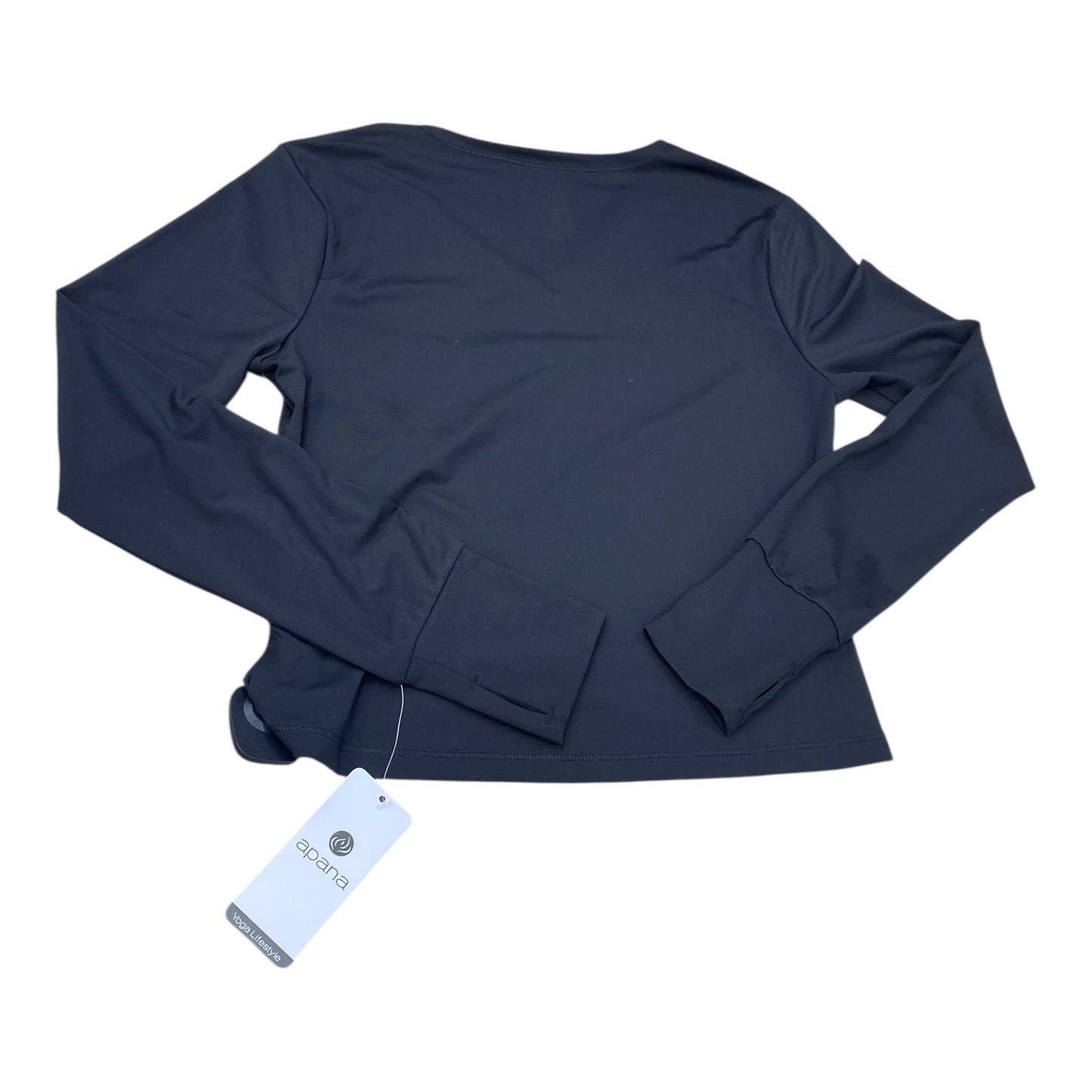 Athletic Top Ls Crewneck By Apana In Black, Size:S