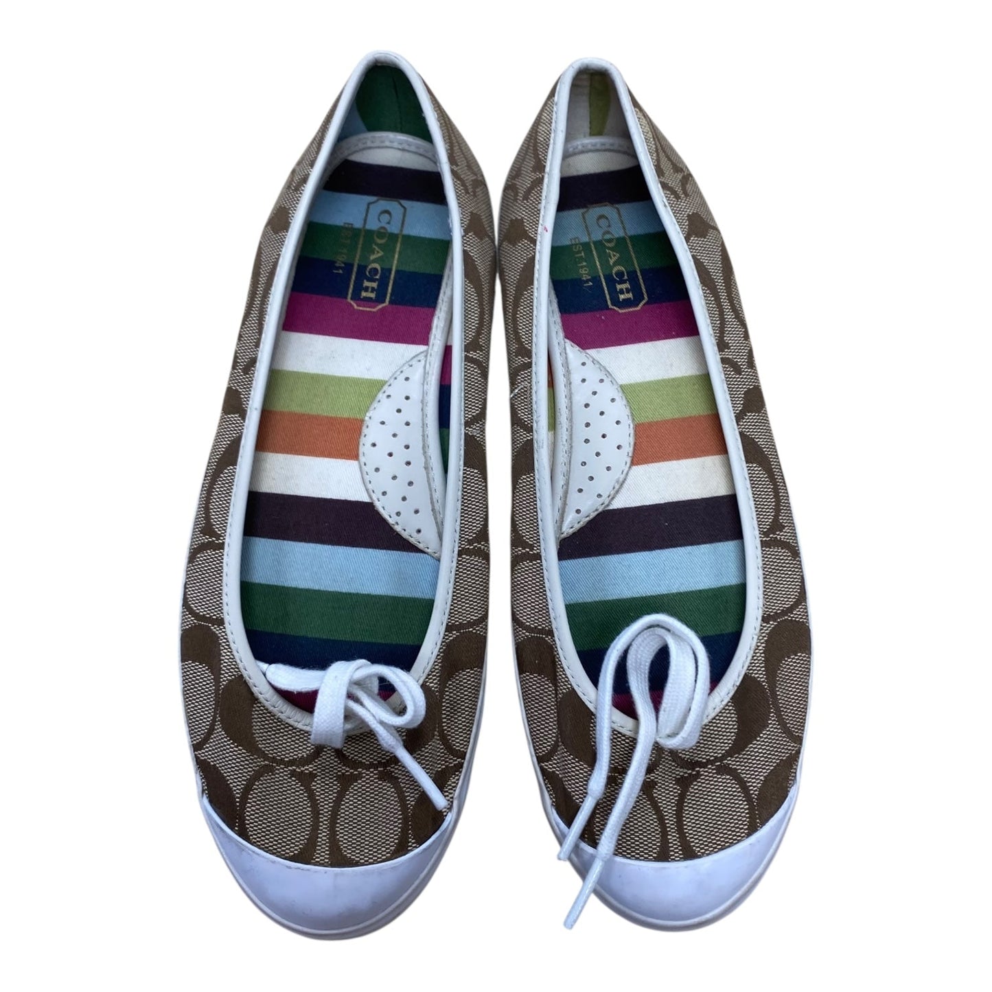 Shoes Designer By Coach In Tan, Size:7.5